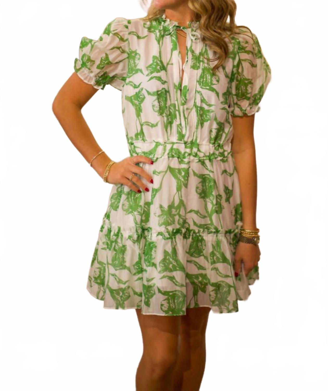 Bloom Mini Dress In Verdant