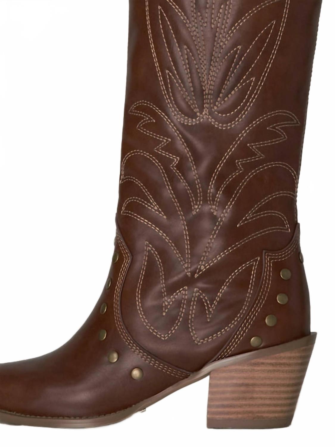 Women's Damica Western Boot In Brown