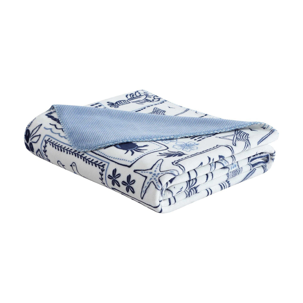Nautica Beach Collage 50" X 70" Throw Blanket