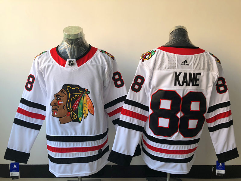 Men's Chicago Blackhawks Patrick Kane #88 White Breakaway Player jersey