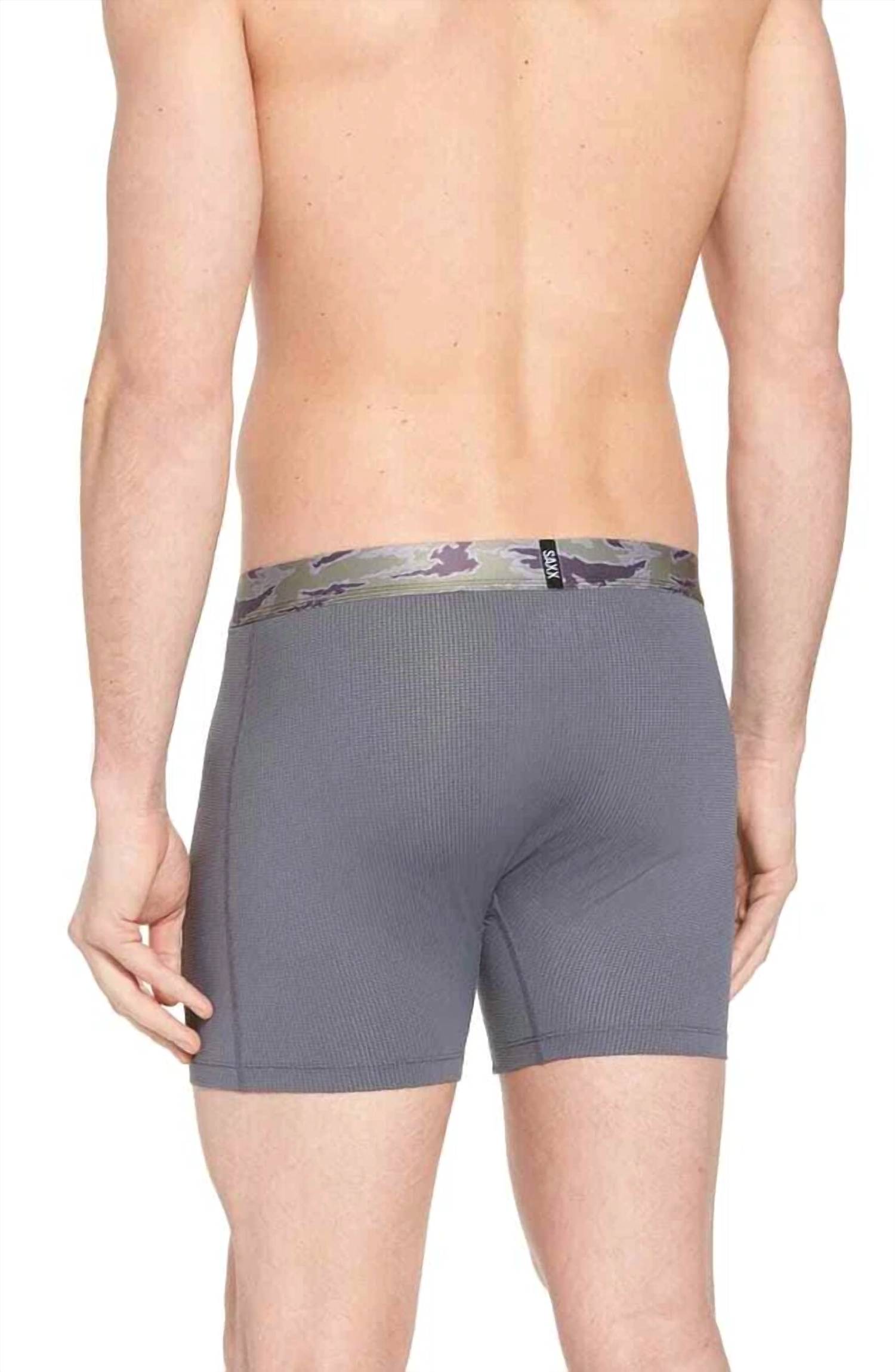 Quest Print Boxer Brief In Charcoal