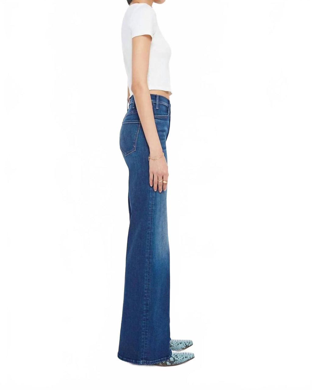 Hustler Roller Sneak Wide Leg Jeans In Troublemaker