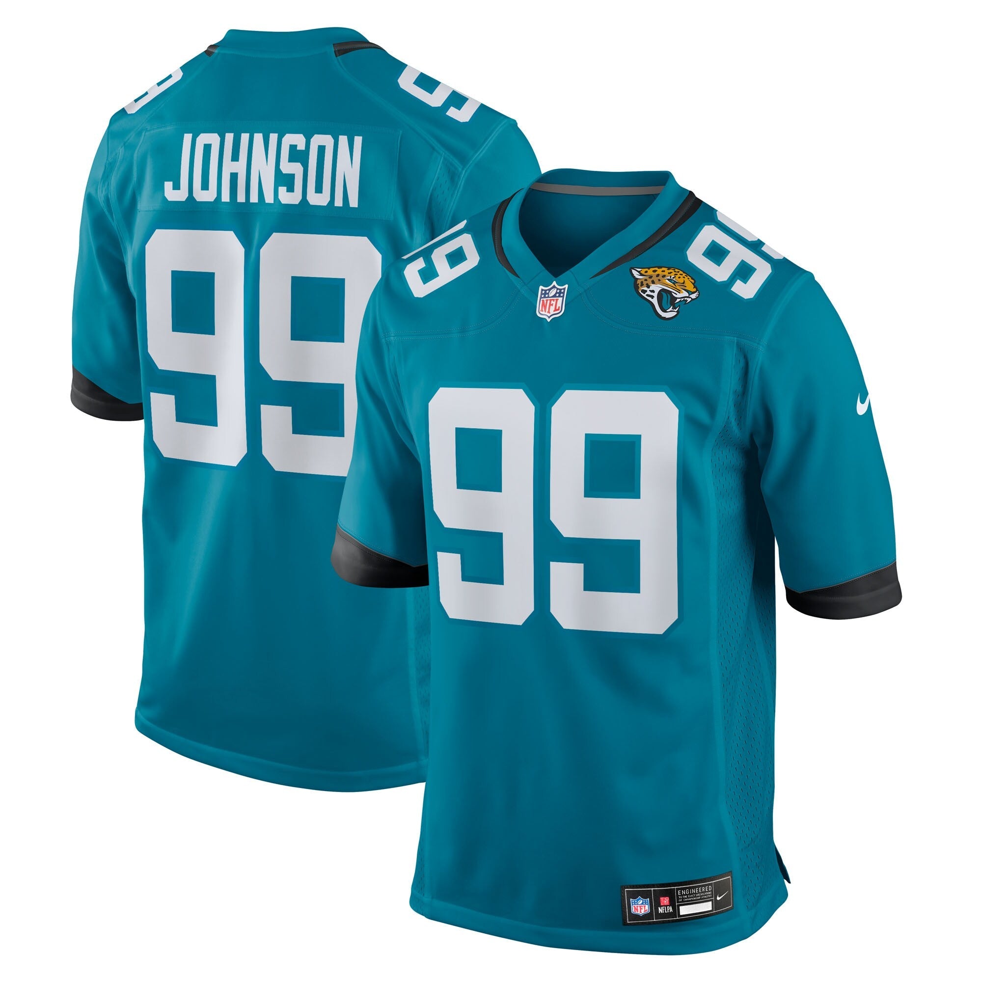Jacksonville Jaguars Austin Johnson Teal Team Game Jersey