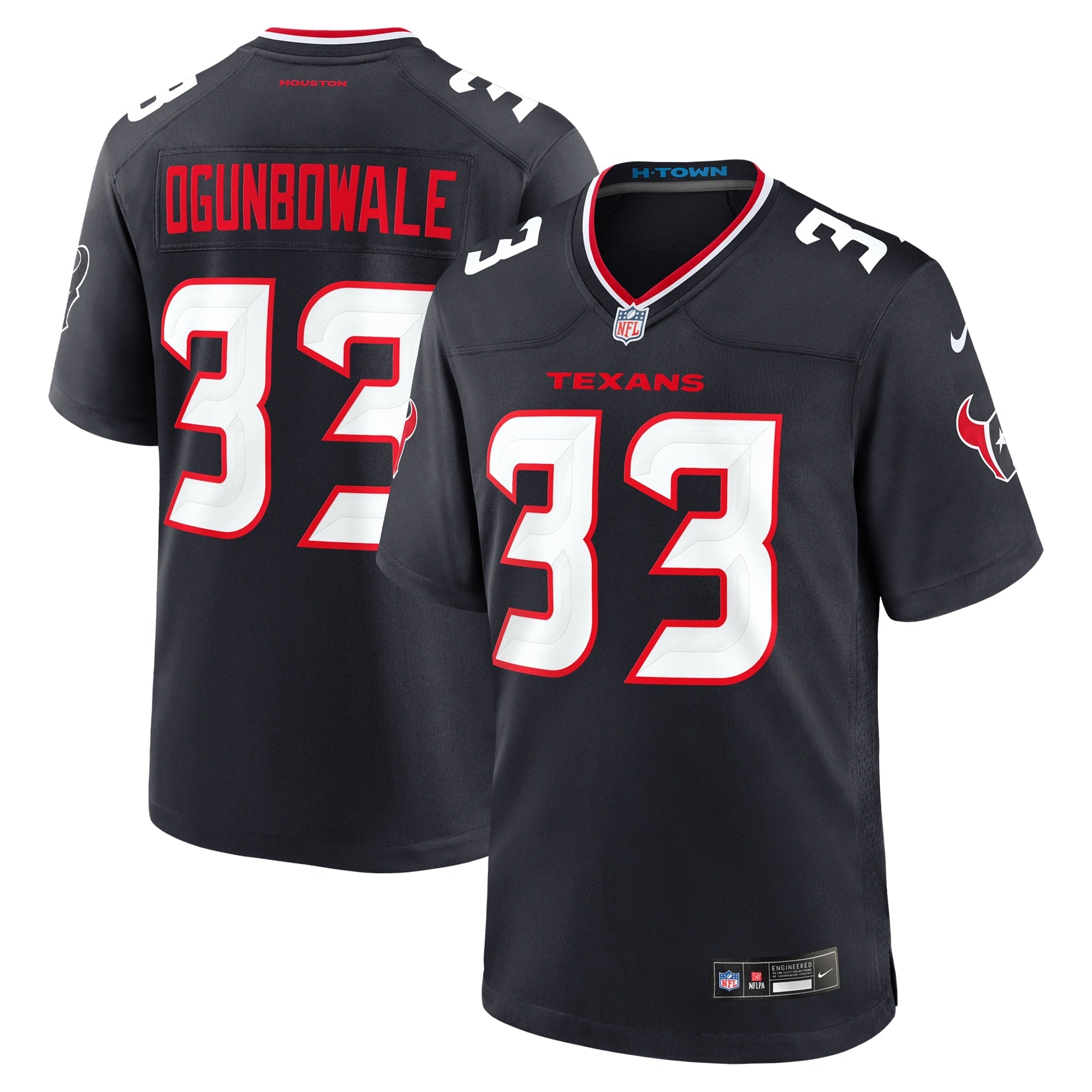 Houston Texans Dare Ogunbowale Navy Team Game Jersey