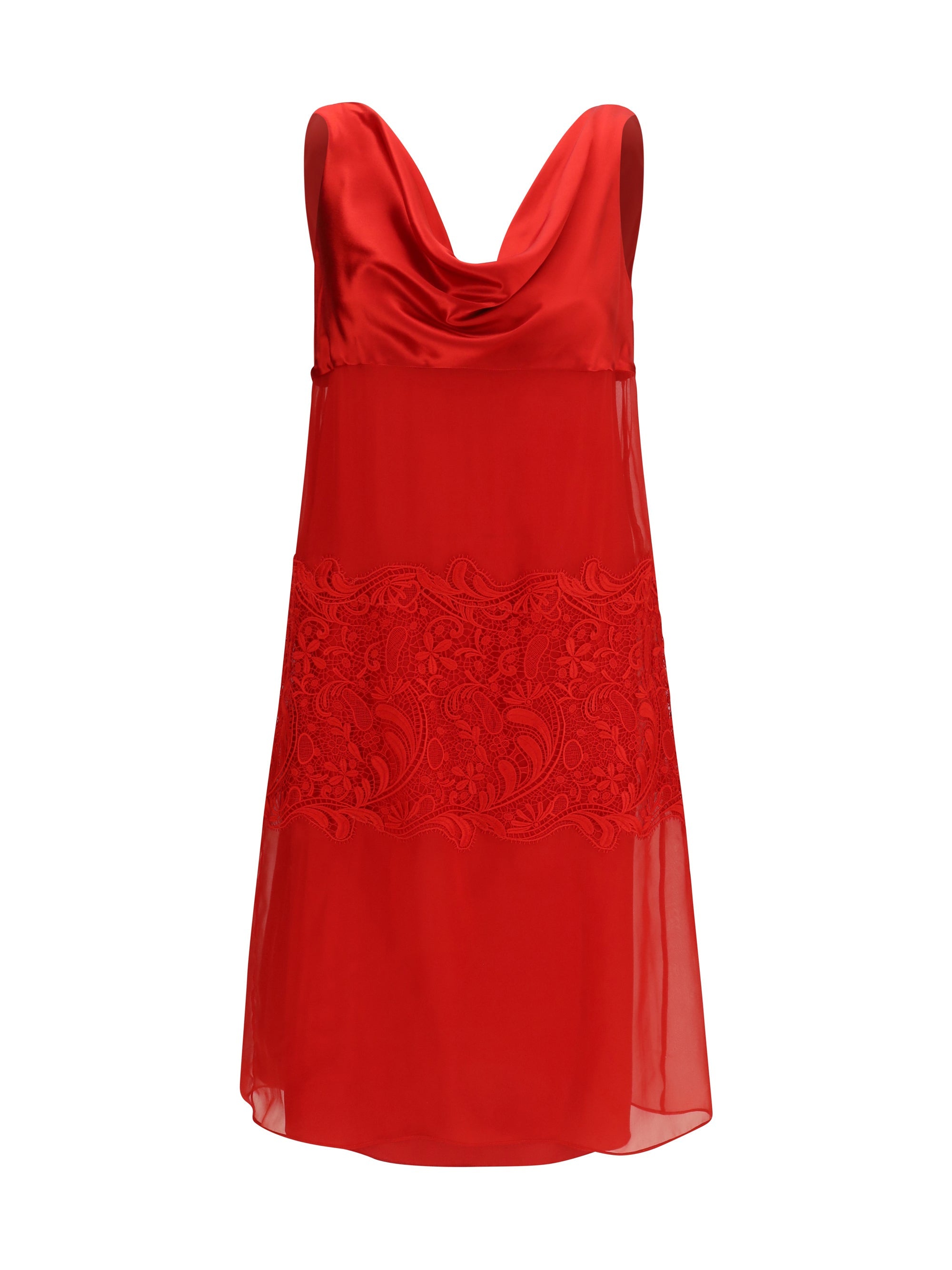 Ferragamo Women Draped Lace Dress