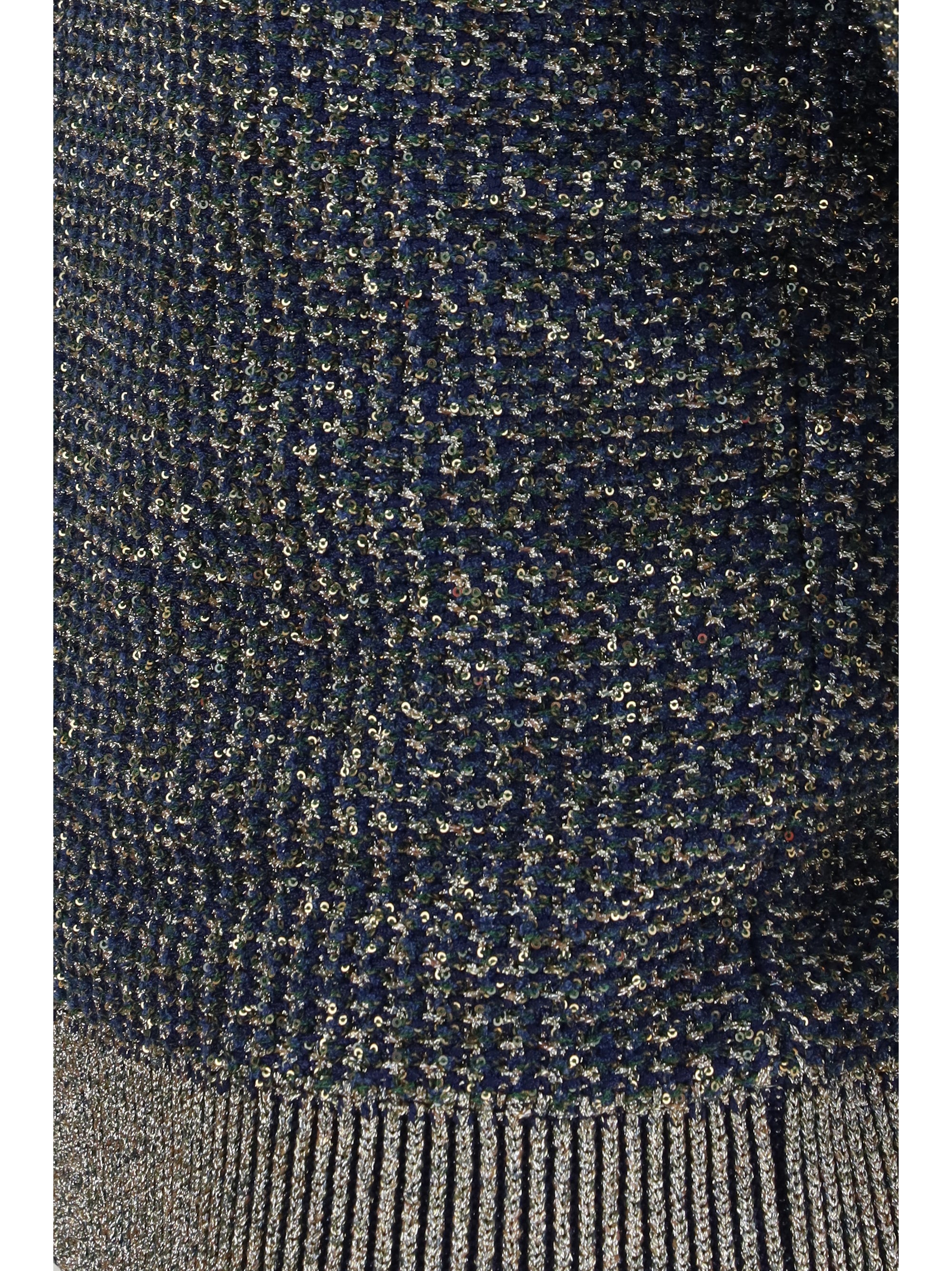 Balmain Women Short-Sleeve Sequined Sweater With Buttons