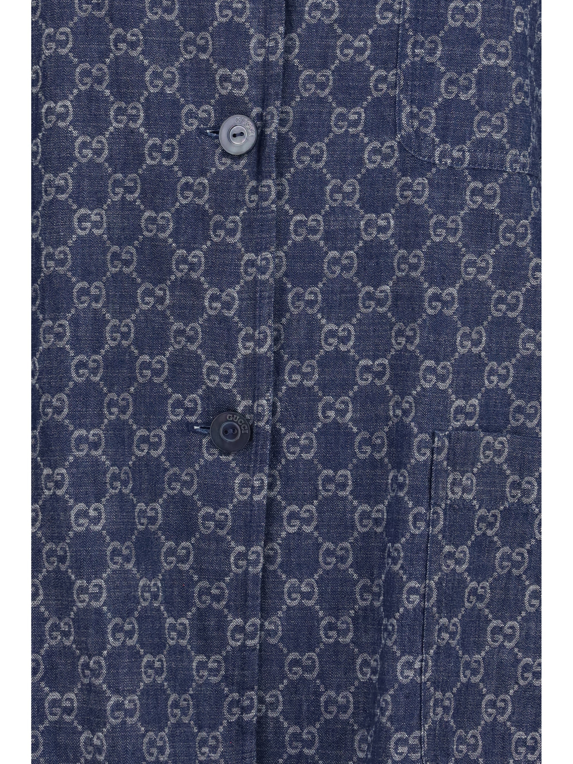 Gucci Women Gg Jacquard Cotton Jacket