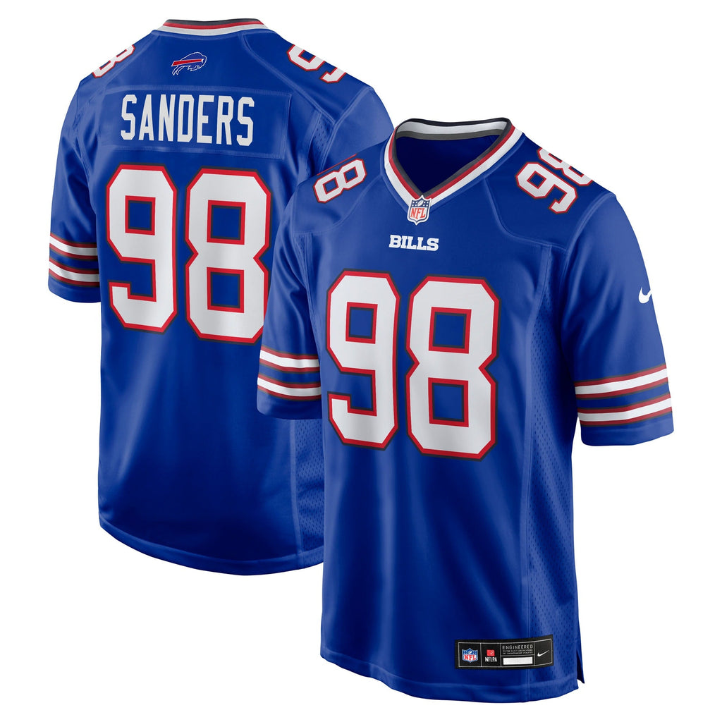 Buffalo Bills T.J. Sanders Royal Team Game Jersey