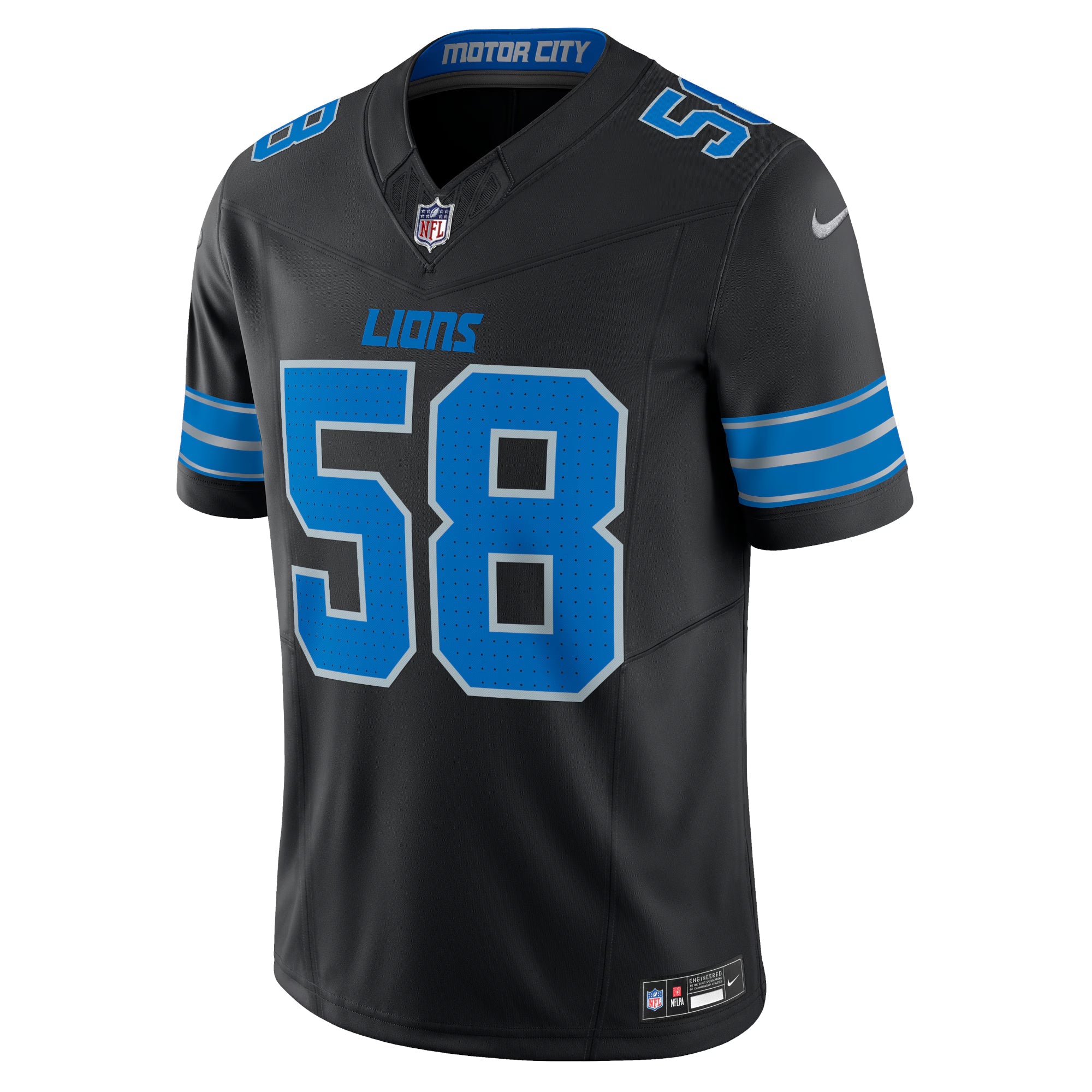 Detroit Lions Penei Sewell Black Vapor F.U.S.E. Alternate Limited Jersey
