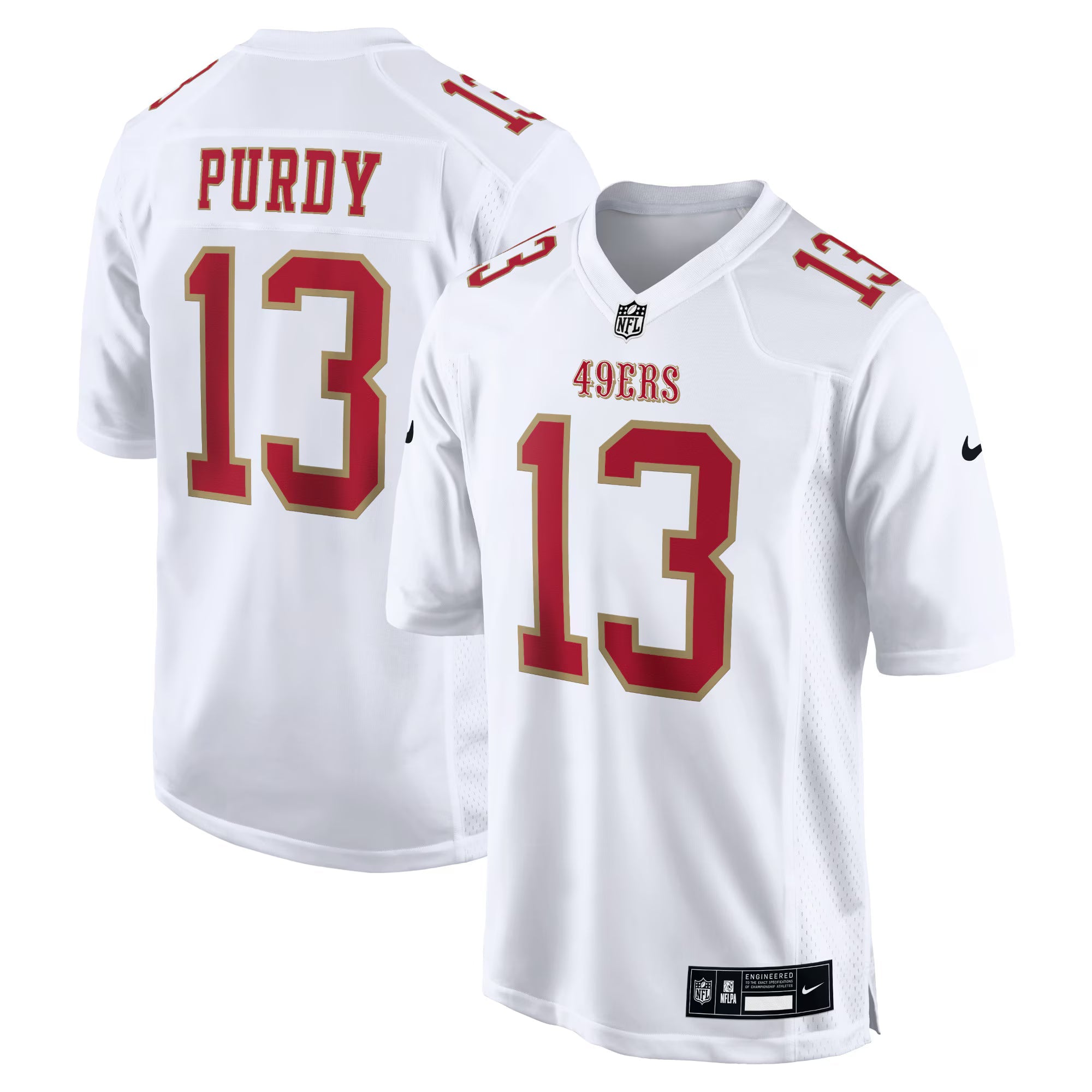 San Francisco 49ers Brock Purdy Tundra White Fashion Game Jersey