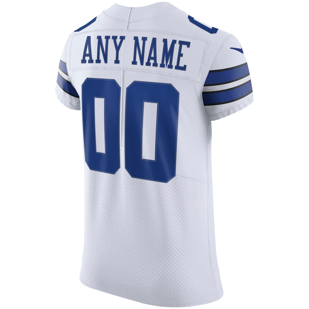 Dallas Cowboys White Vapor Elite Custom Jersey