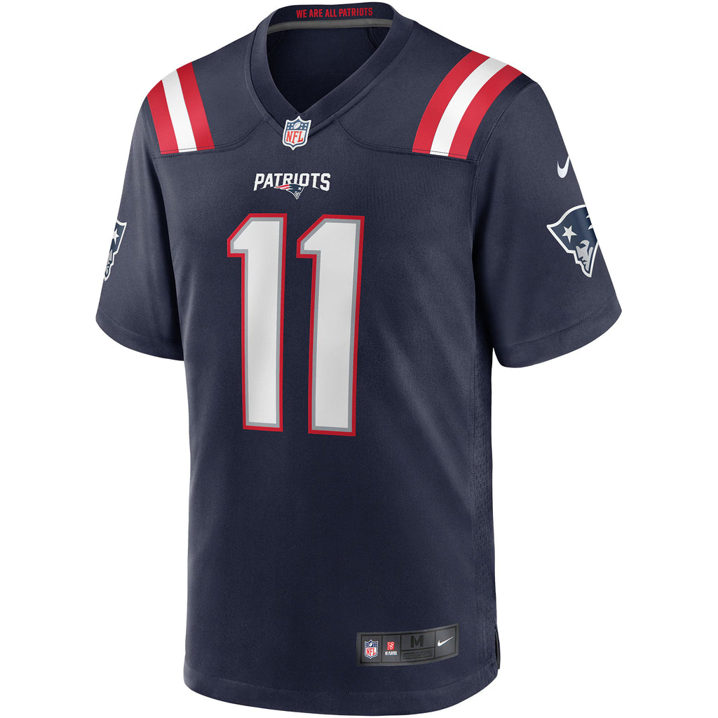 New England Patriots Drew Bledsoe Navy Game Retired Player Jersey
