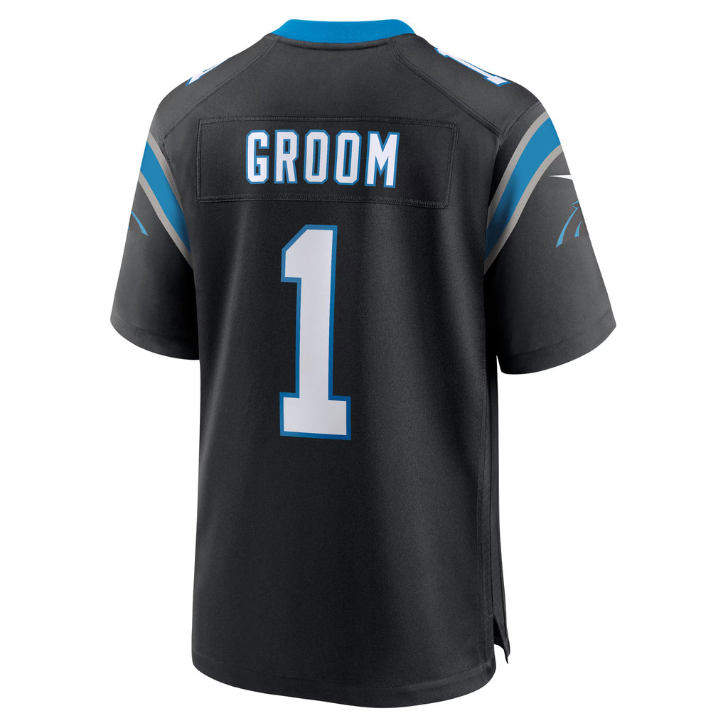 Carolina Panthers Number 1 Groom Black Game Jersey