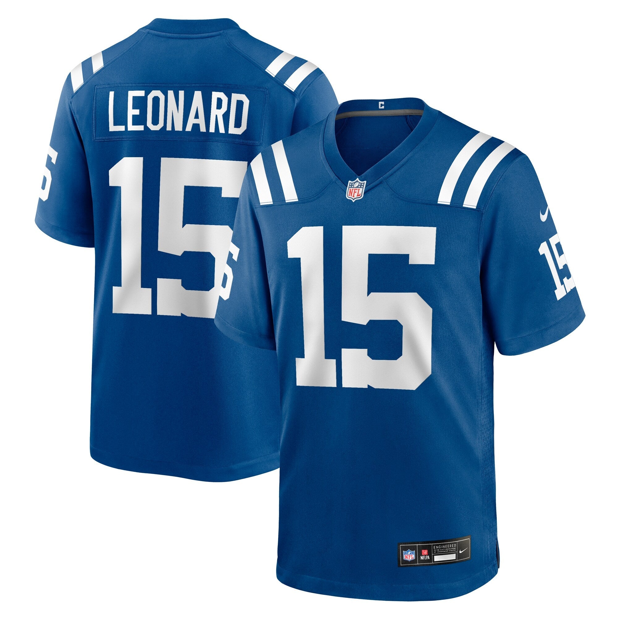 Indianapolis Colts Riley Leonard Royal Team Game Jersey