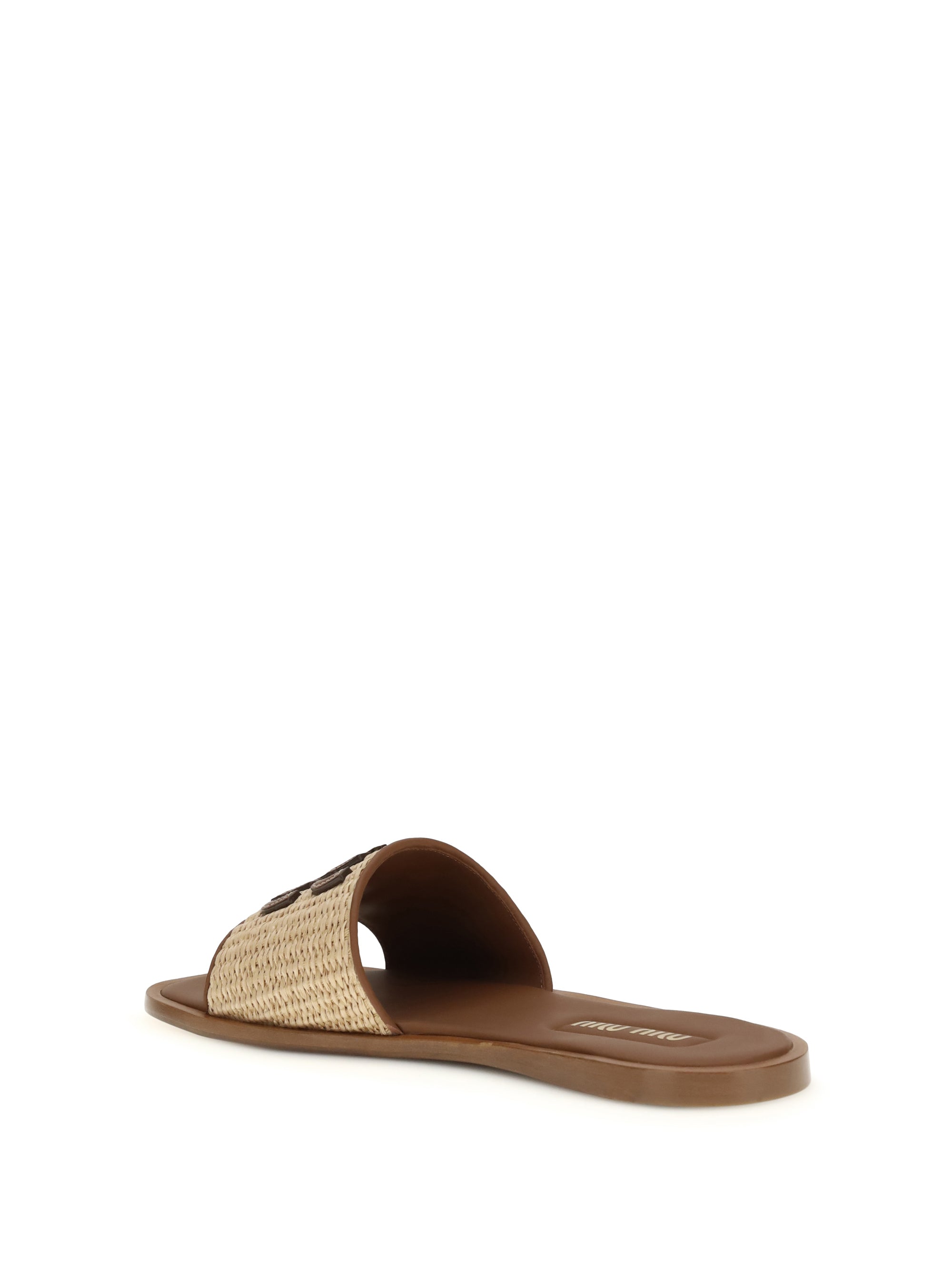 Miu Miu Women Raffia Slippers Sandals
