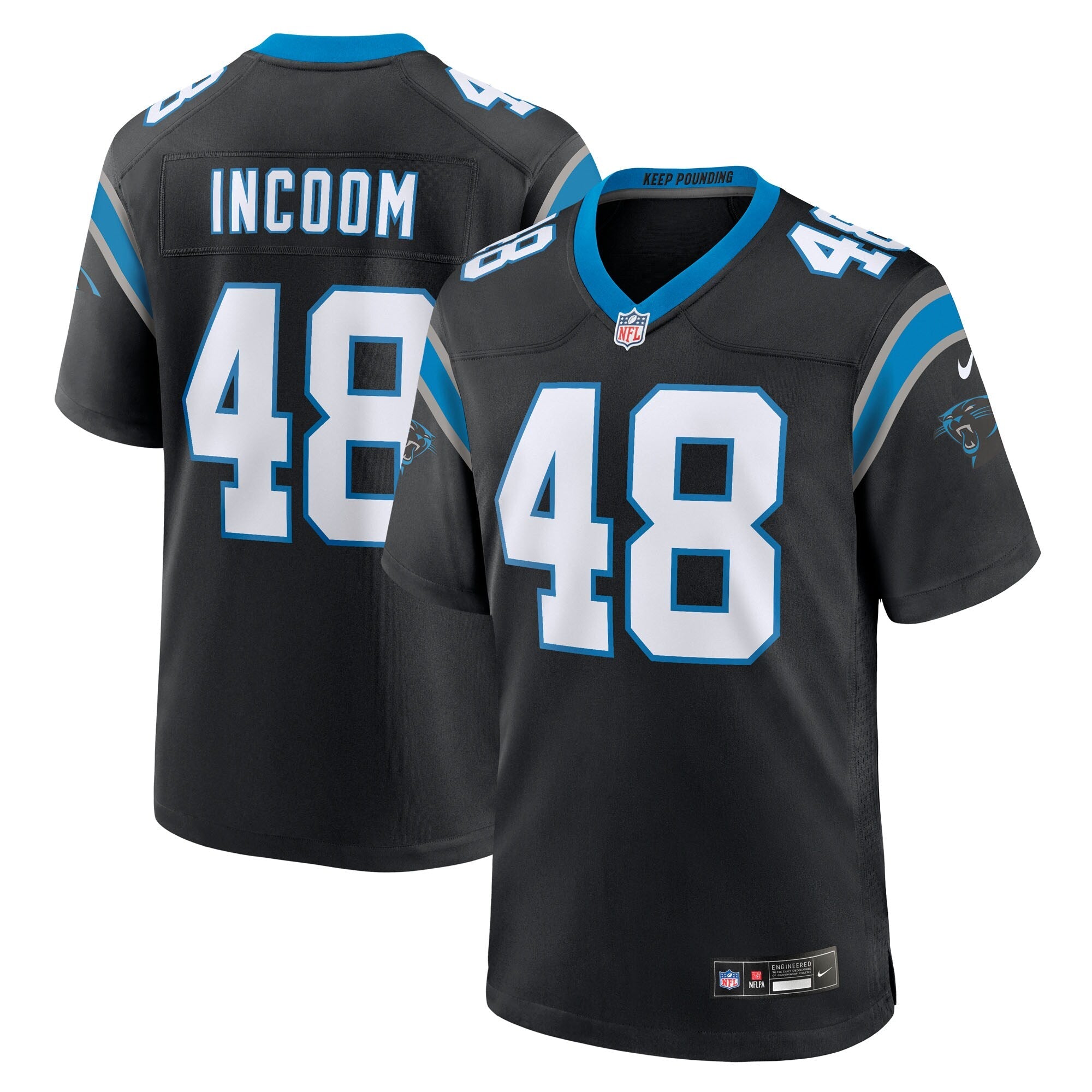 Carolina Panthers Thomas Incoom Black Team Game Jersey