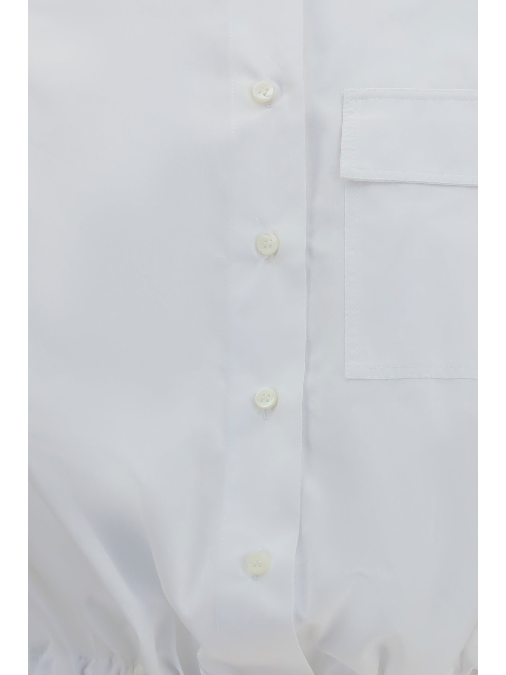 Brunello Cucinelli Women Cotton Shirt With Drawstring Waist