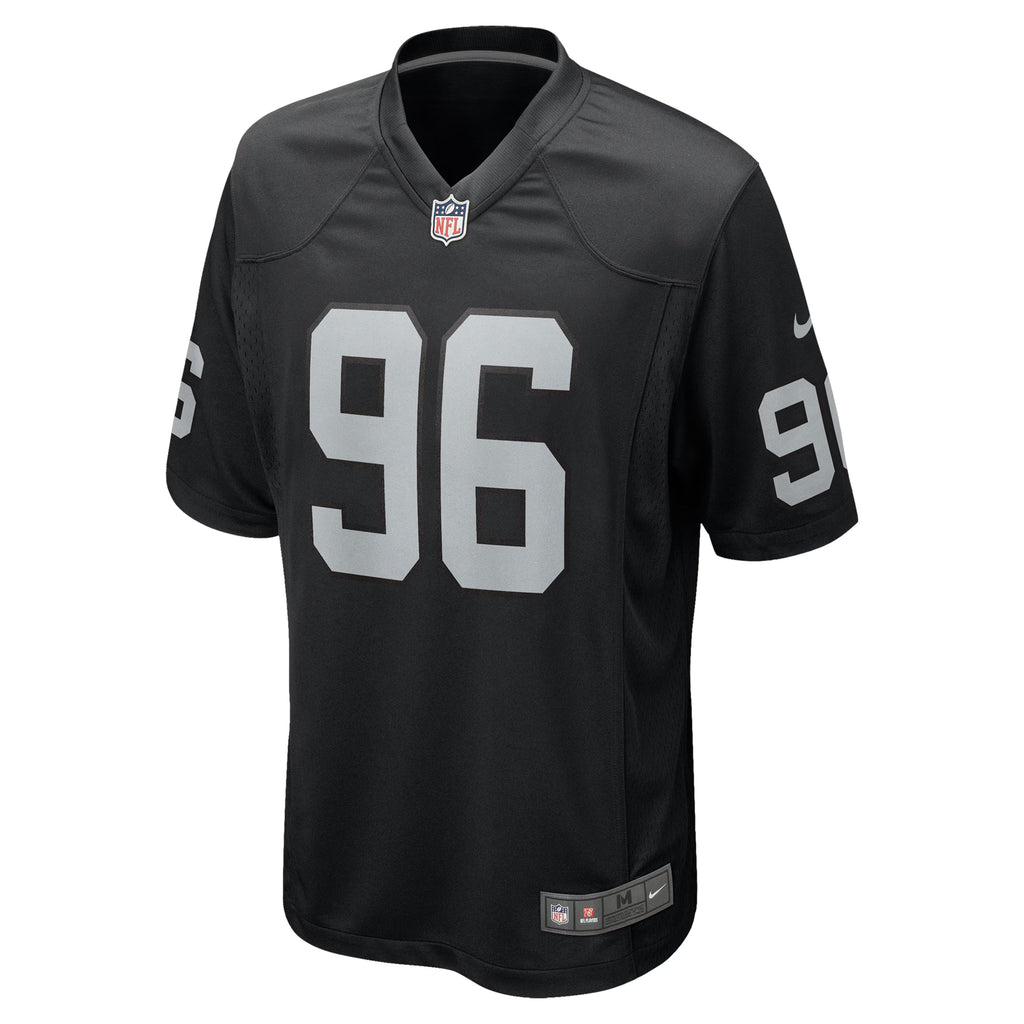 Las Vegas Raiders Jonah Laulu Black Team Game Jersey