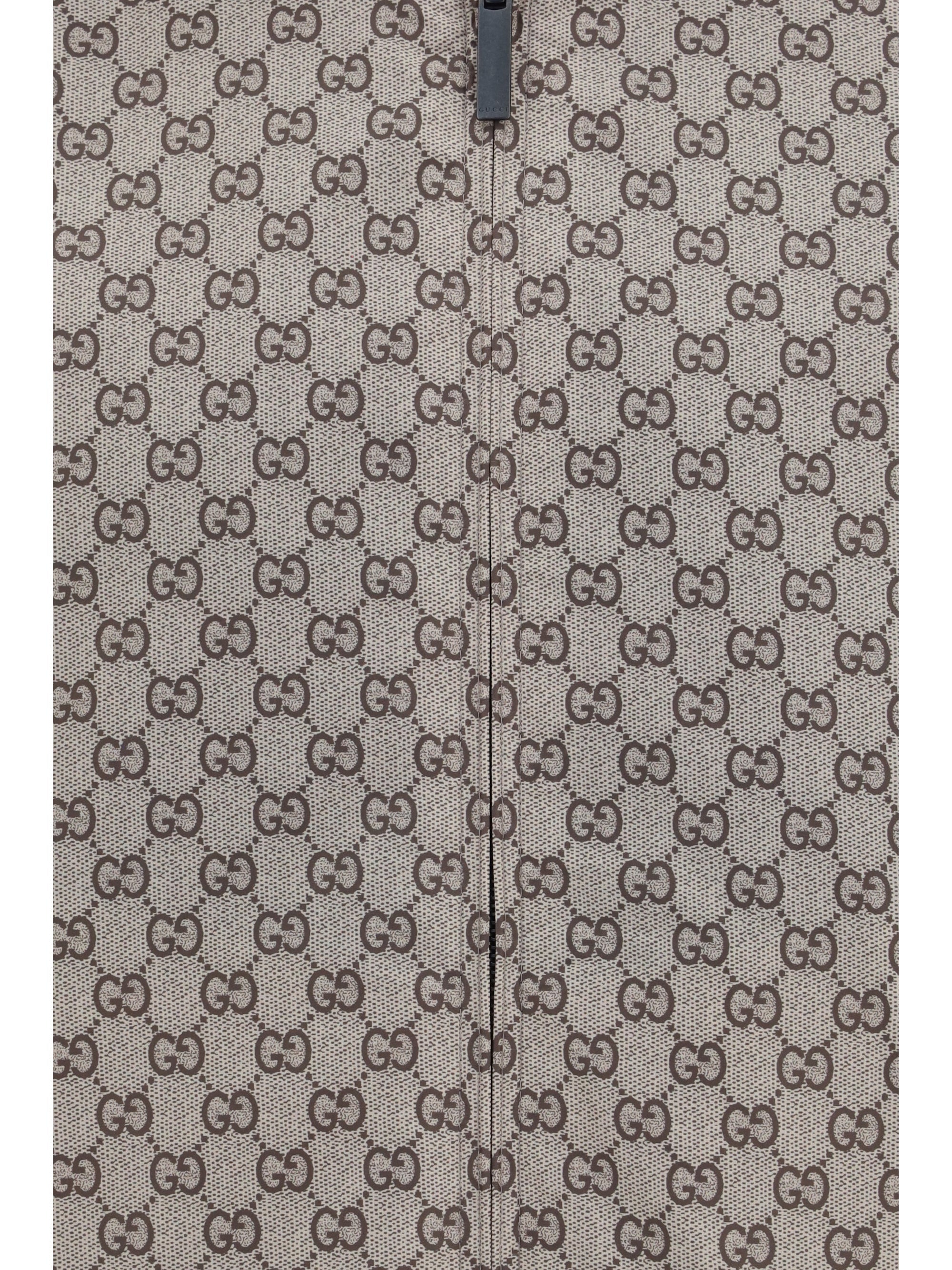 Gucci Men Reversible Zip Jacket In Cotton