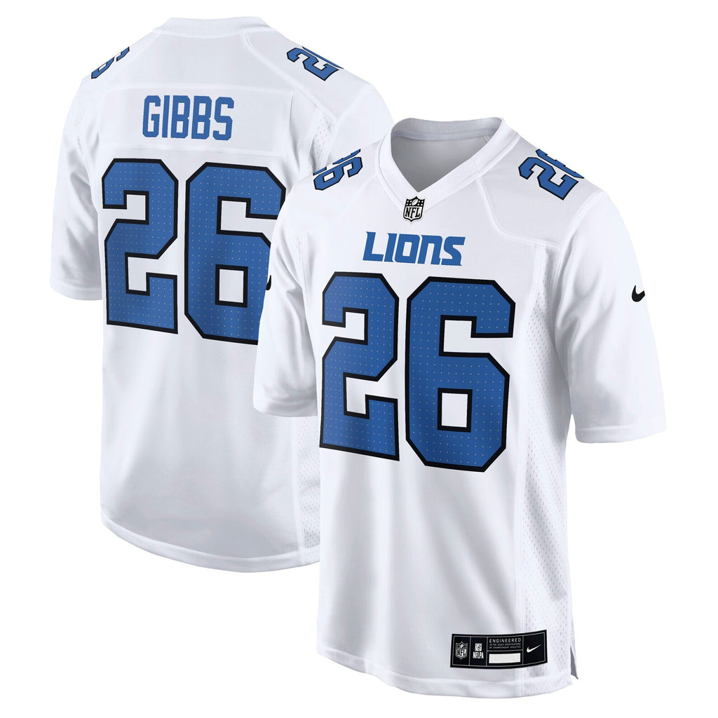 Detroit Lions Jahmyr Gibbs White Tundra Fashion Game Jersey