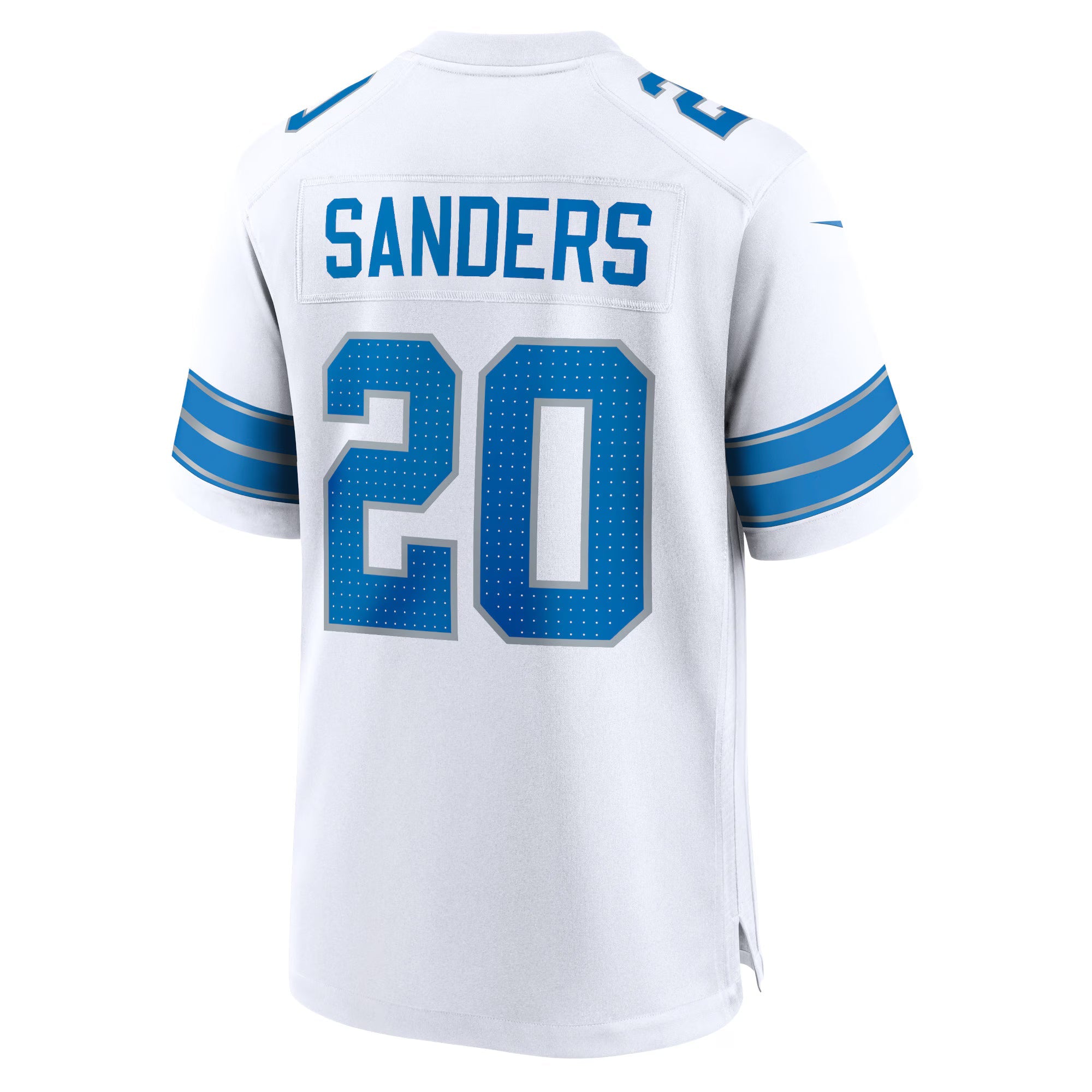Detroit Lions Barry Sanders White Retired Player Game Jersey