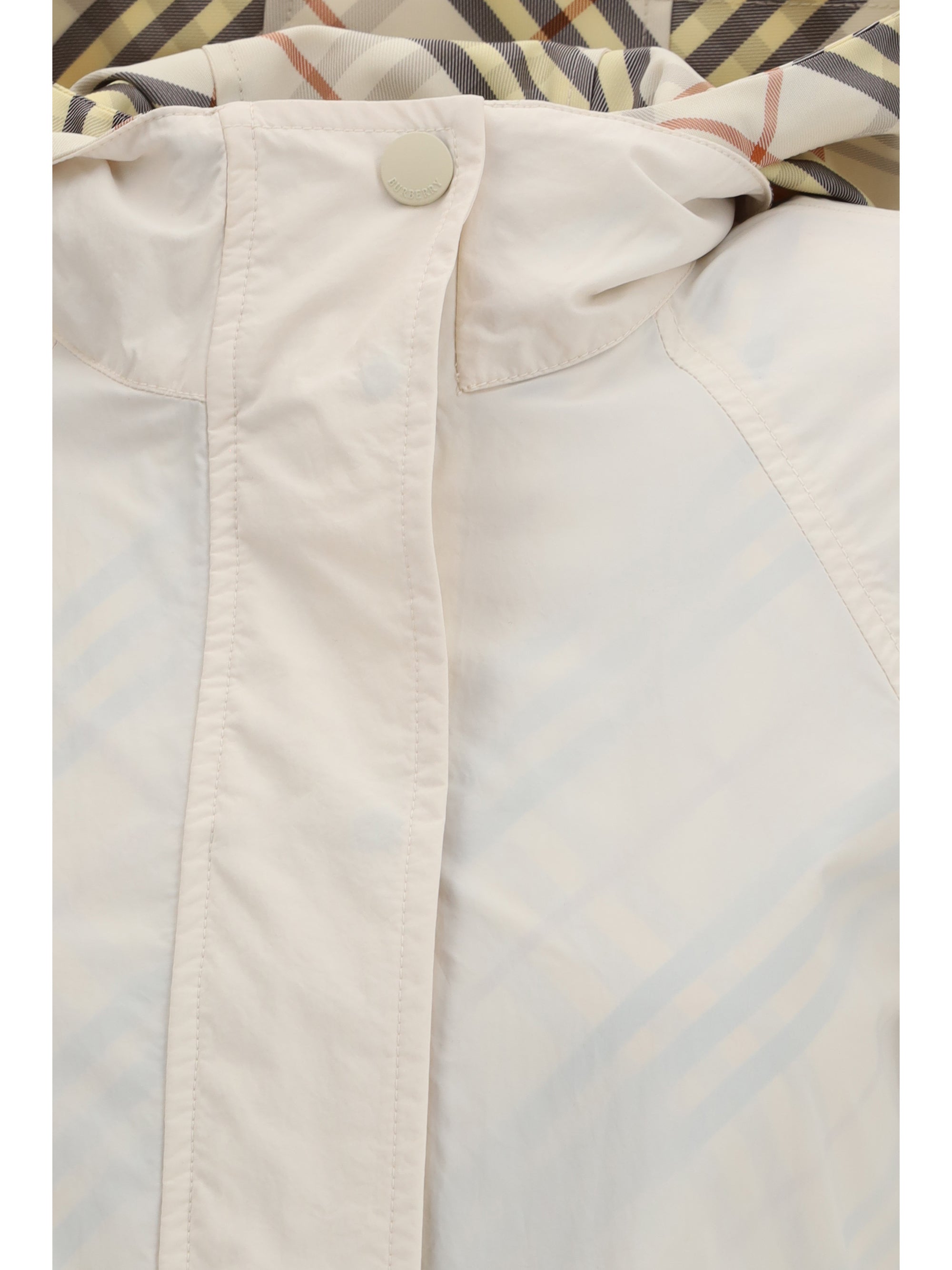 Burberry Women Reversible Check Hooded Jacket