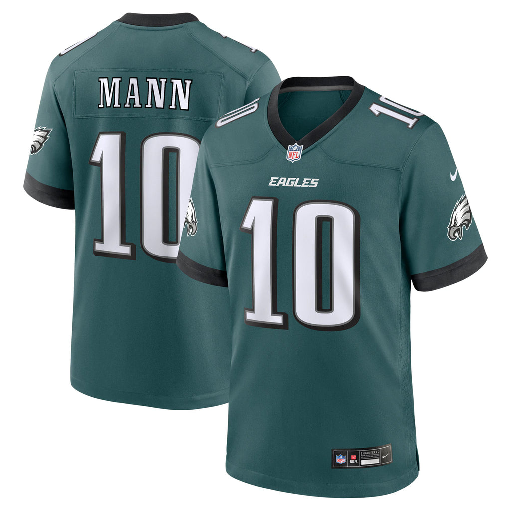 Philadelphia Eagles Braden Mann Midnight Green Team Game Jersey