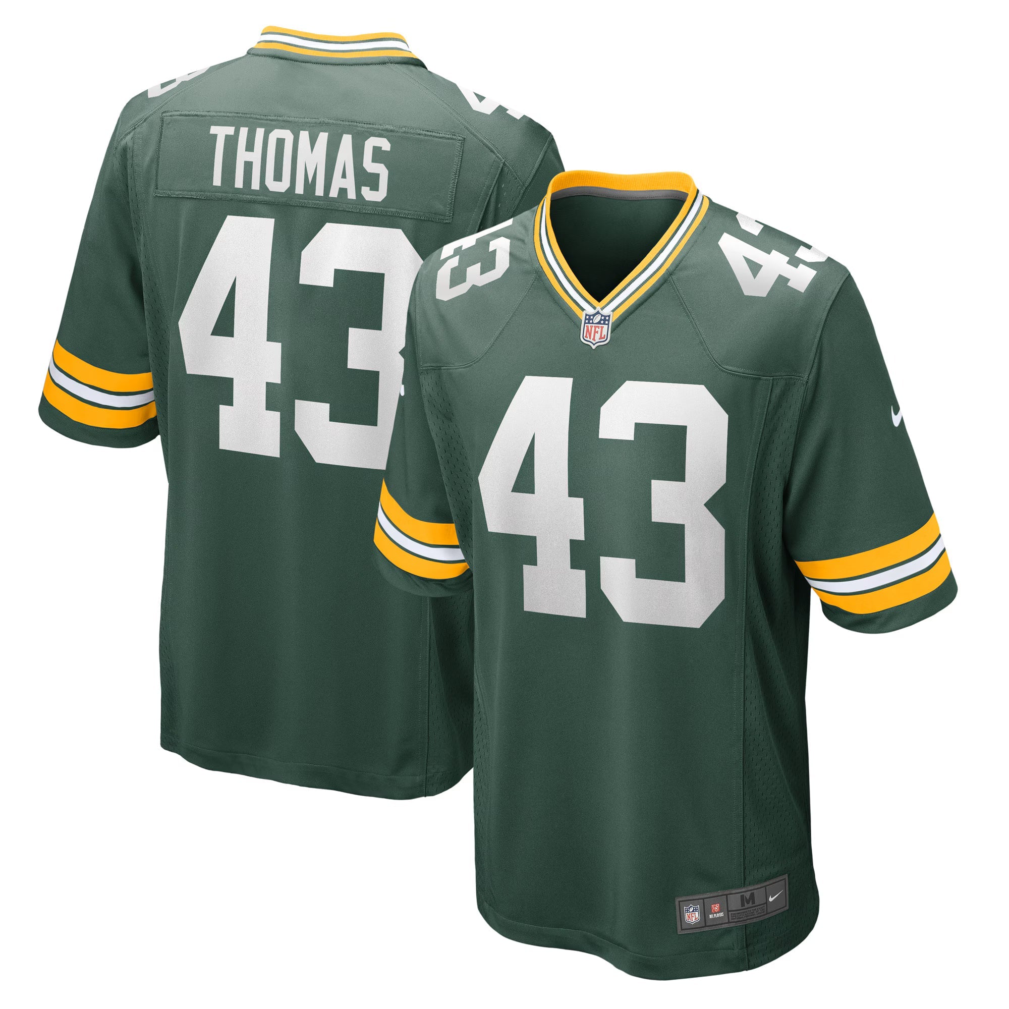Green Bay Packers Kiondre Thomas Green Game Player Jersey