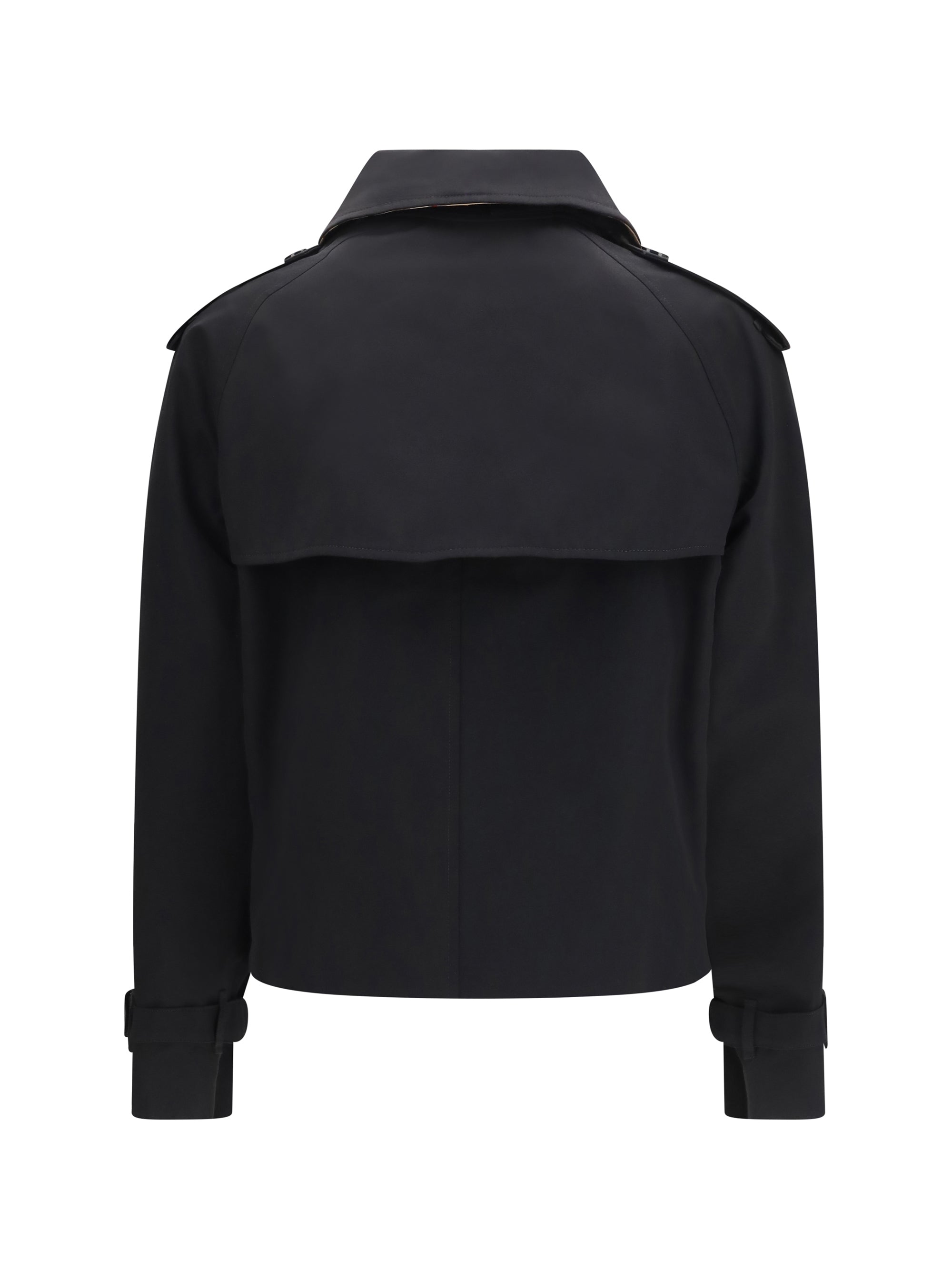 Burberry Women Mayfair Cropped Trench Jacket In Gabardine