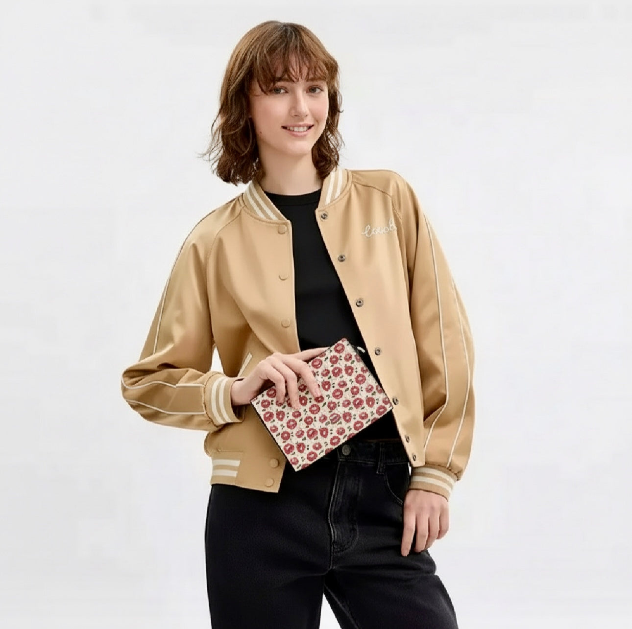 NWT Coach Slim Crossbody Bag With Floral Print