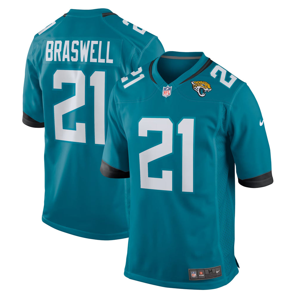 Jacksonville Jaguars Christian Braswell Teal Team Game Jersey