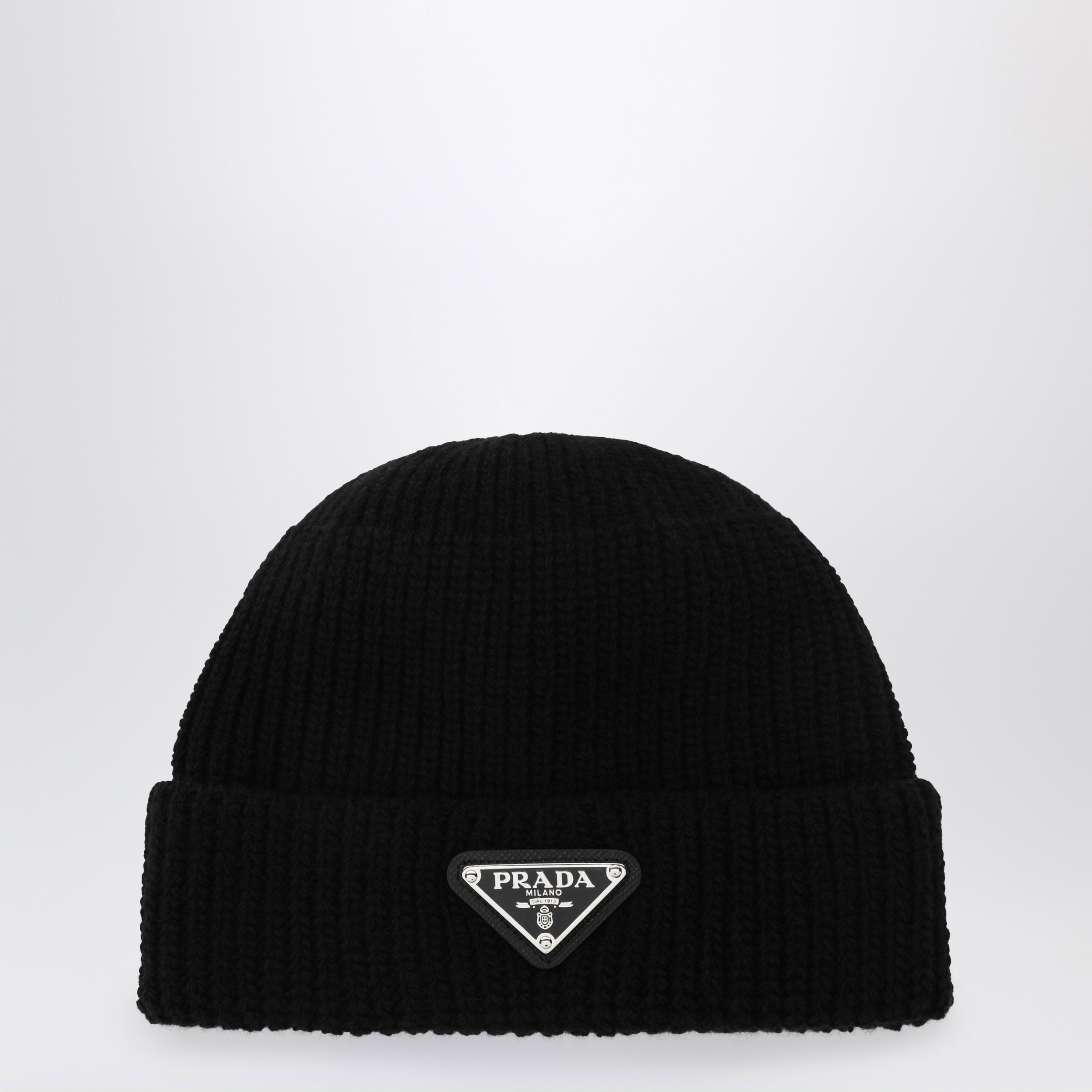Prada Wool Hat With Triangle Logo Men