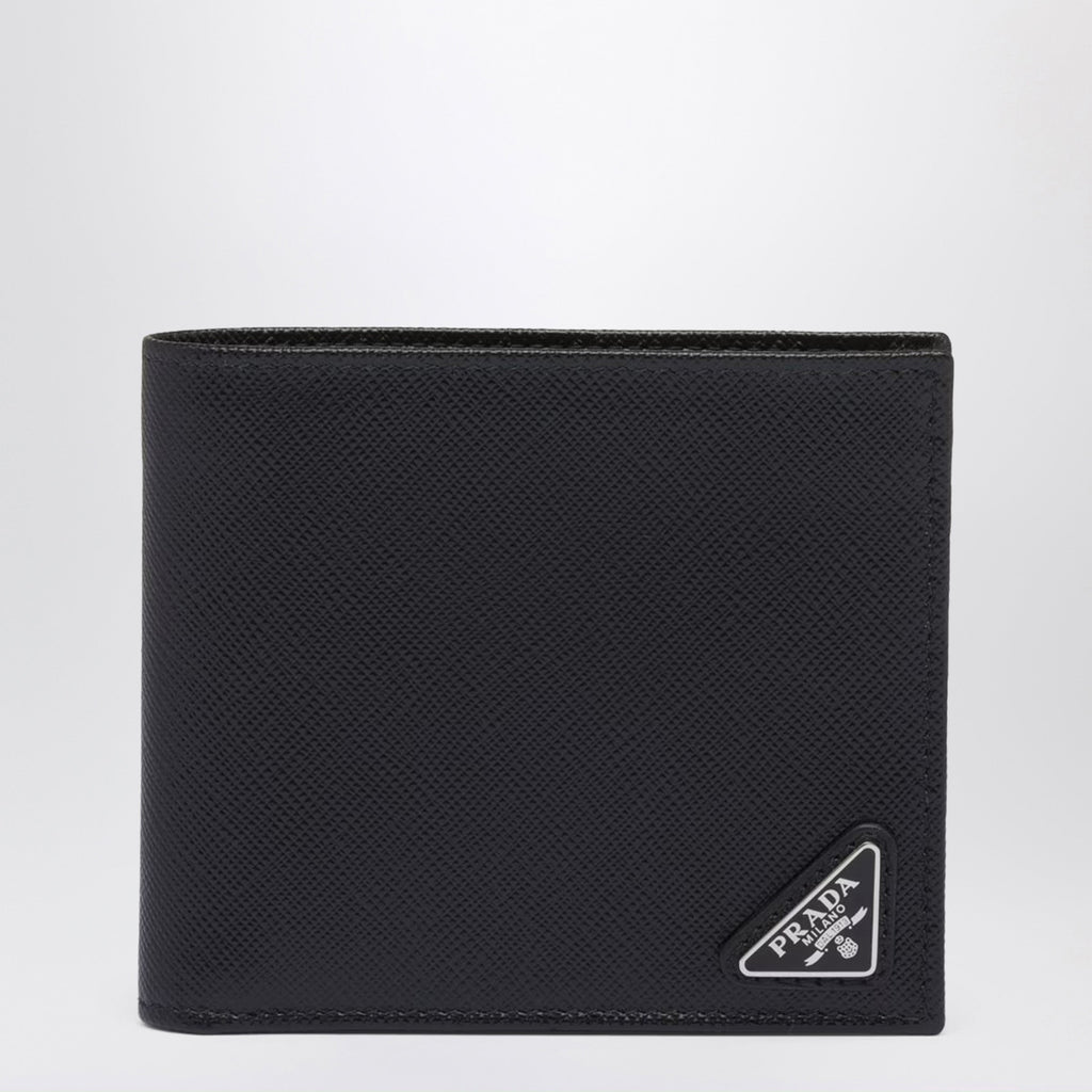 Prada Black Leather Wallet Men