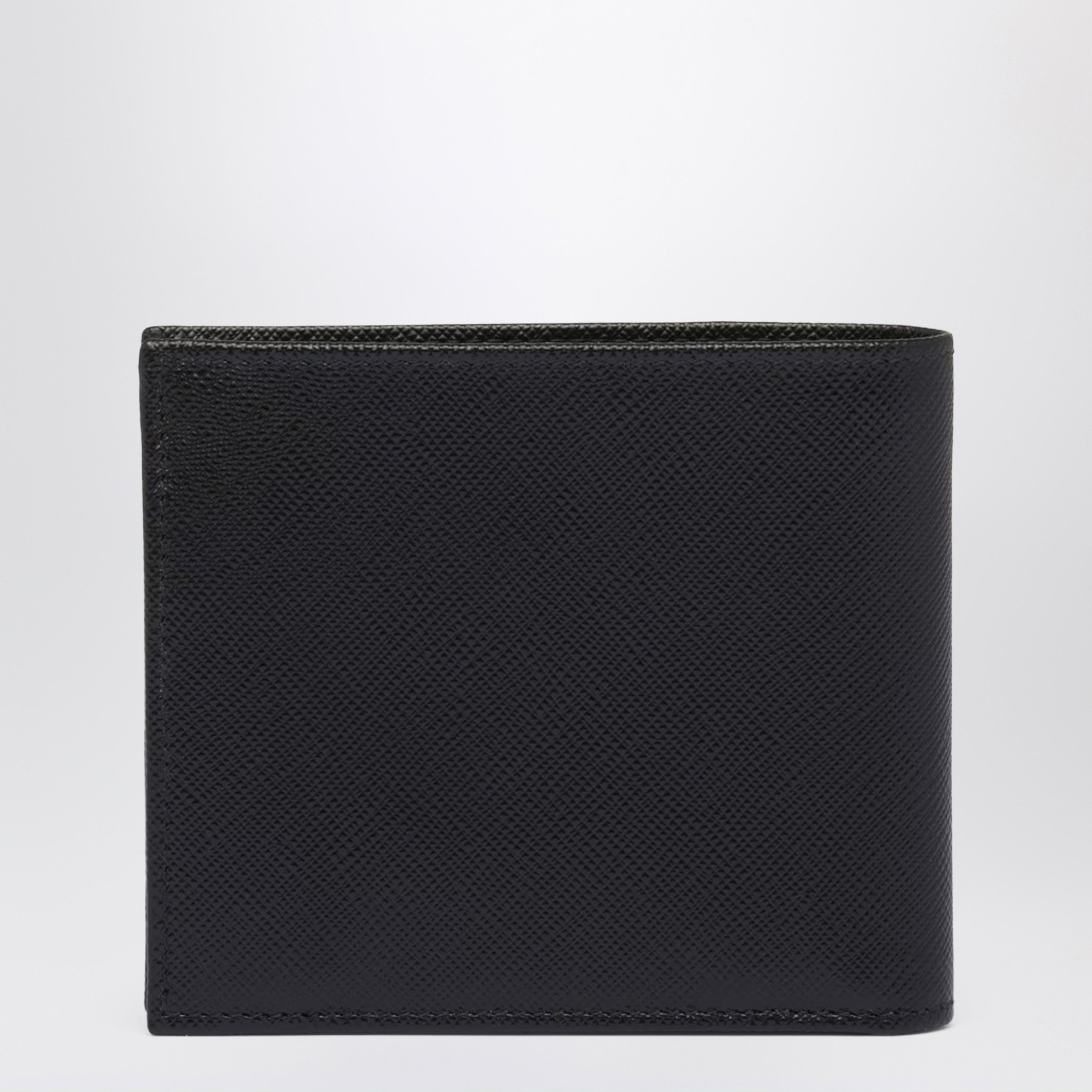 Prada Black Leather Wallet Men