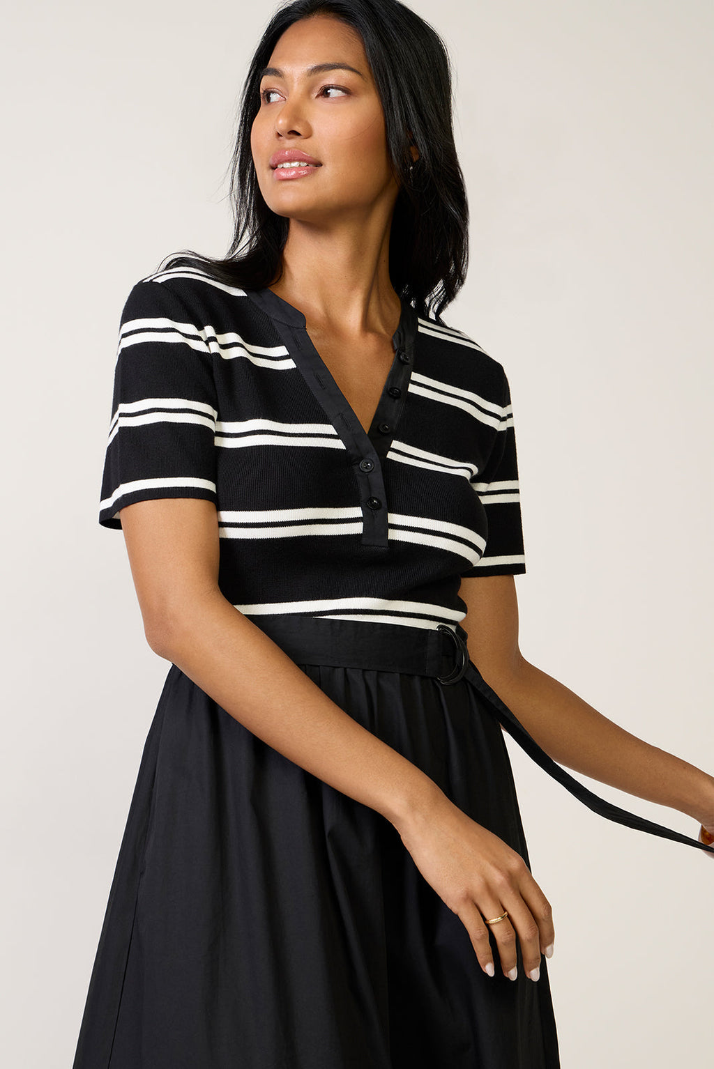 Women's Anika Twofer Henley Midi Dress