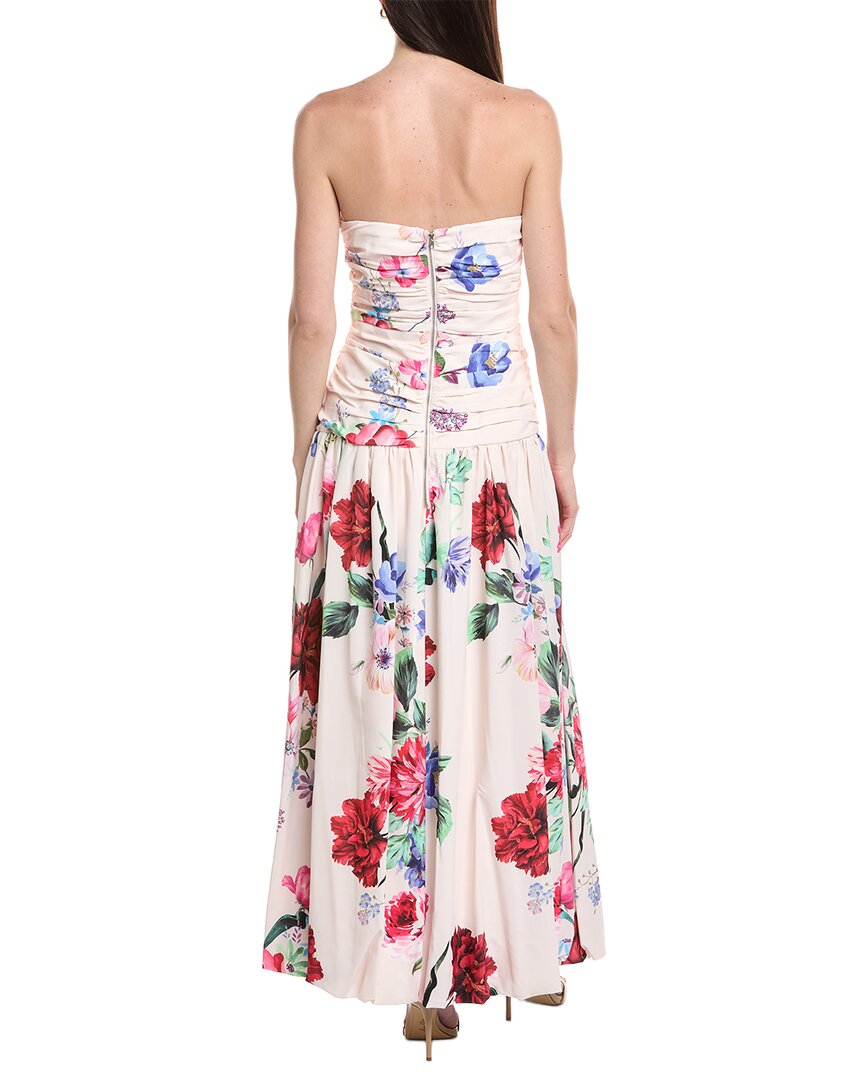 Maison Tara Printed Draped Midi Dress