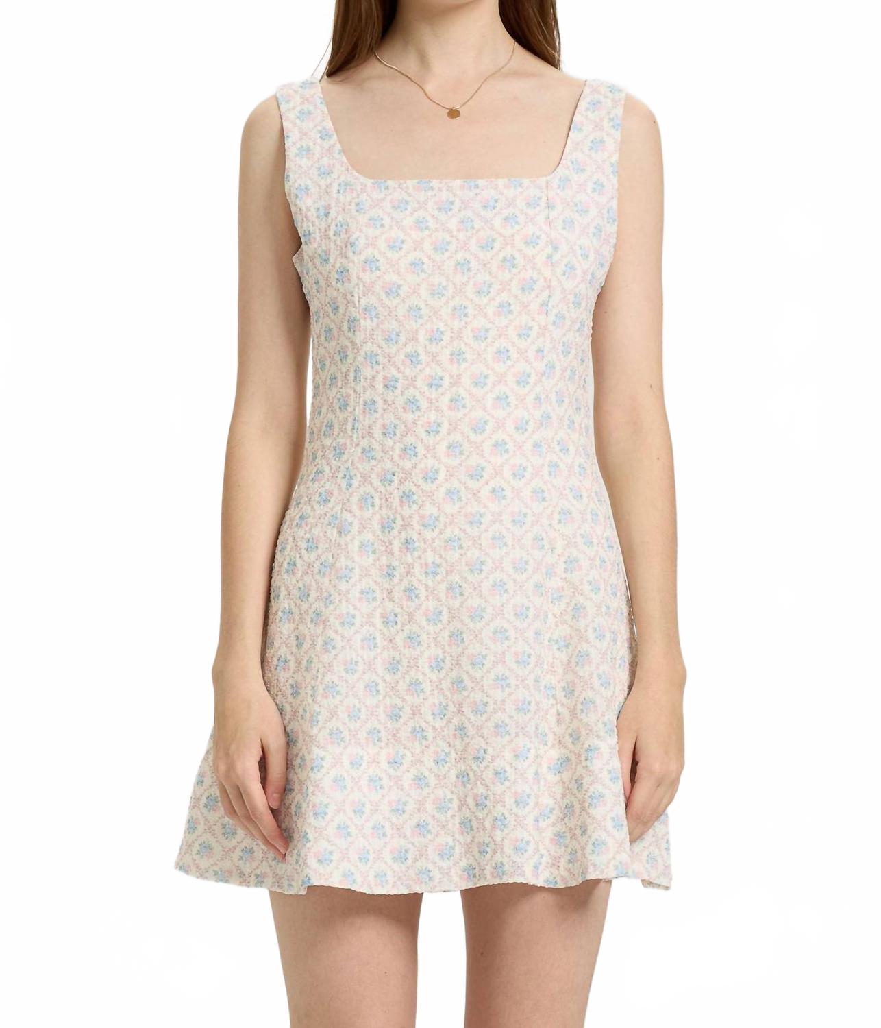 Floral Print Mini Dress In Pastel