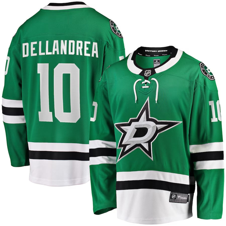 Men's Dallas Stars Ty Dellandrea #10 Kelly Green Home Breakaway Player jersey
