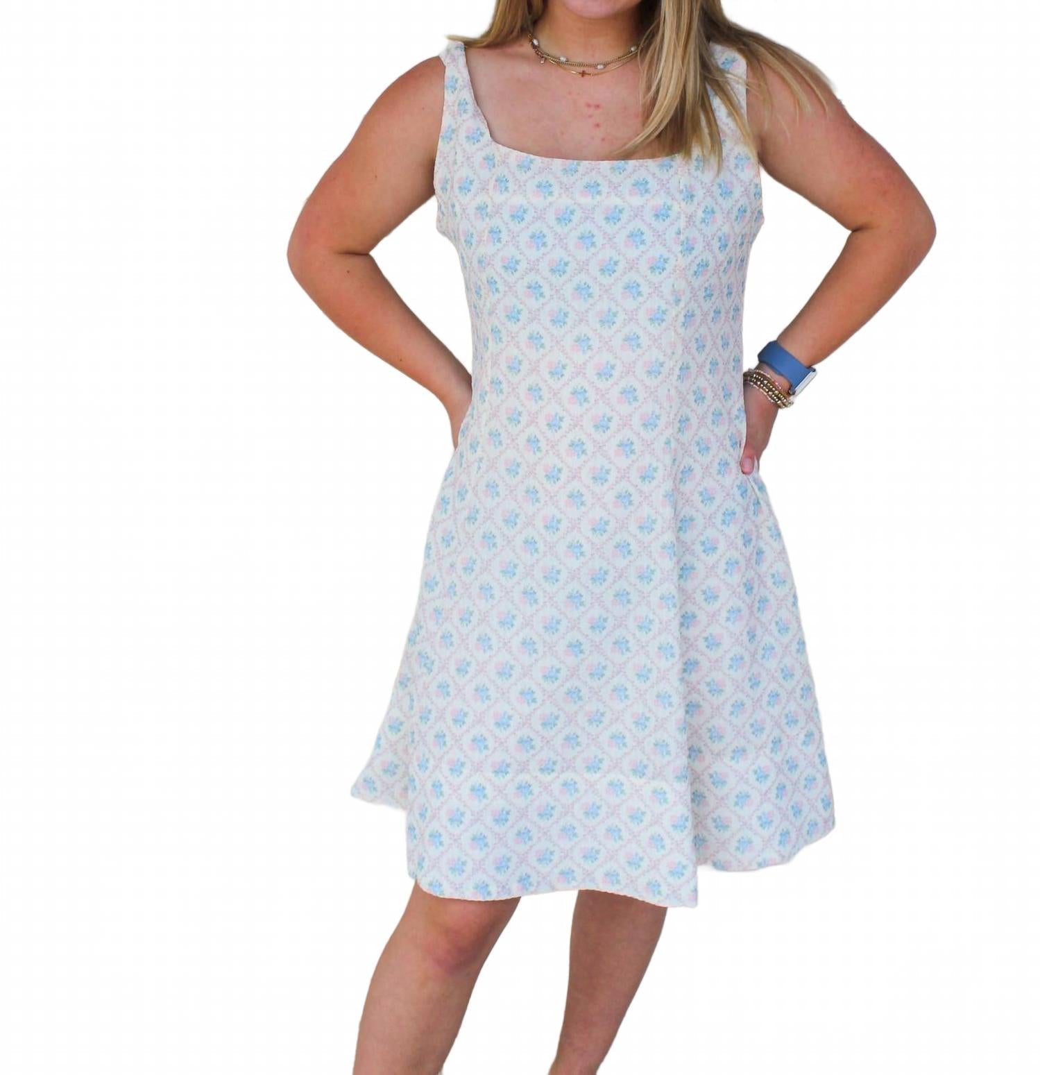 Floral Print Mini Dress In Pastel