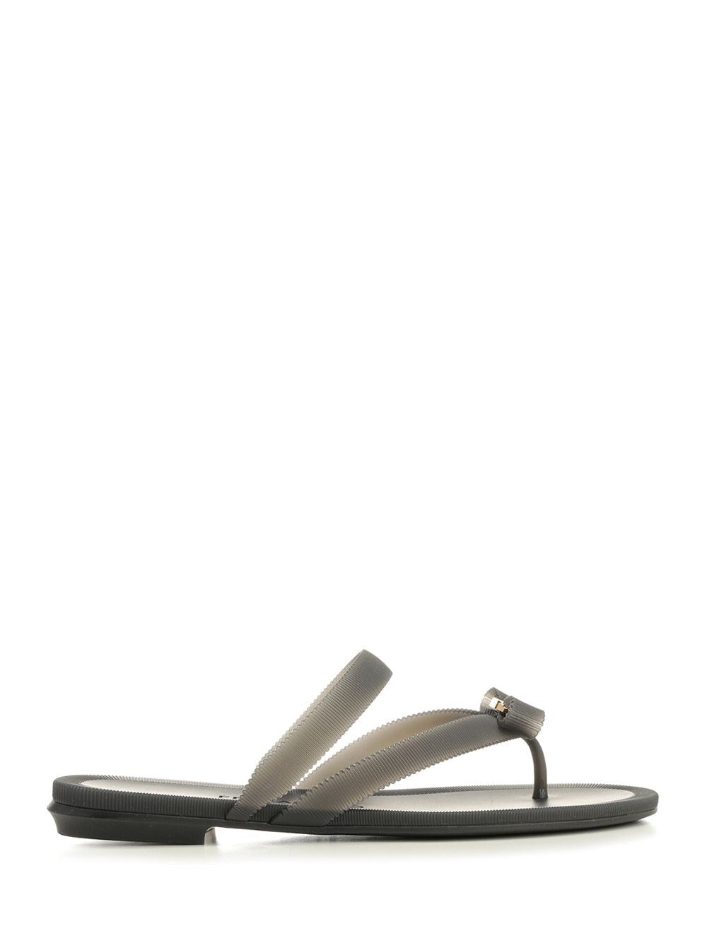 Ferragamo Women Vara Flip-Flops With Jelly Bow