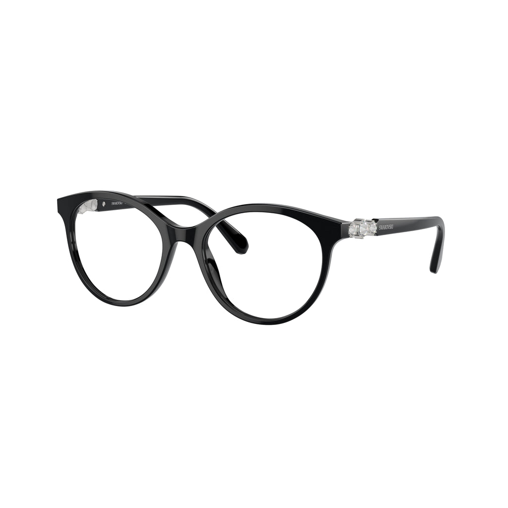0Sk2019 Black Acetate Sunglasses with Crystal-Embellished Temples