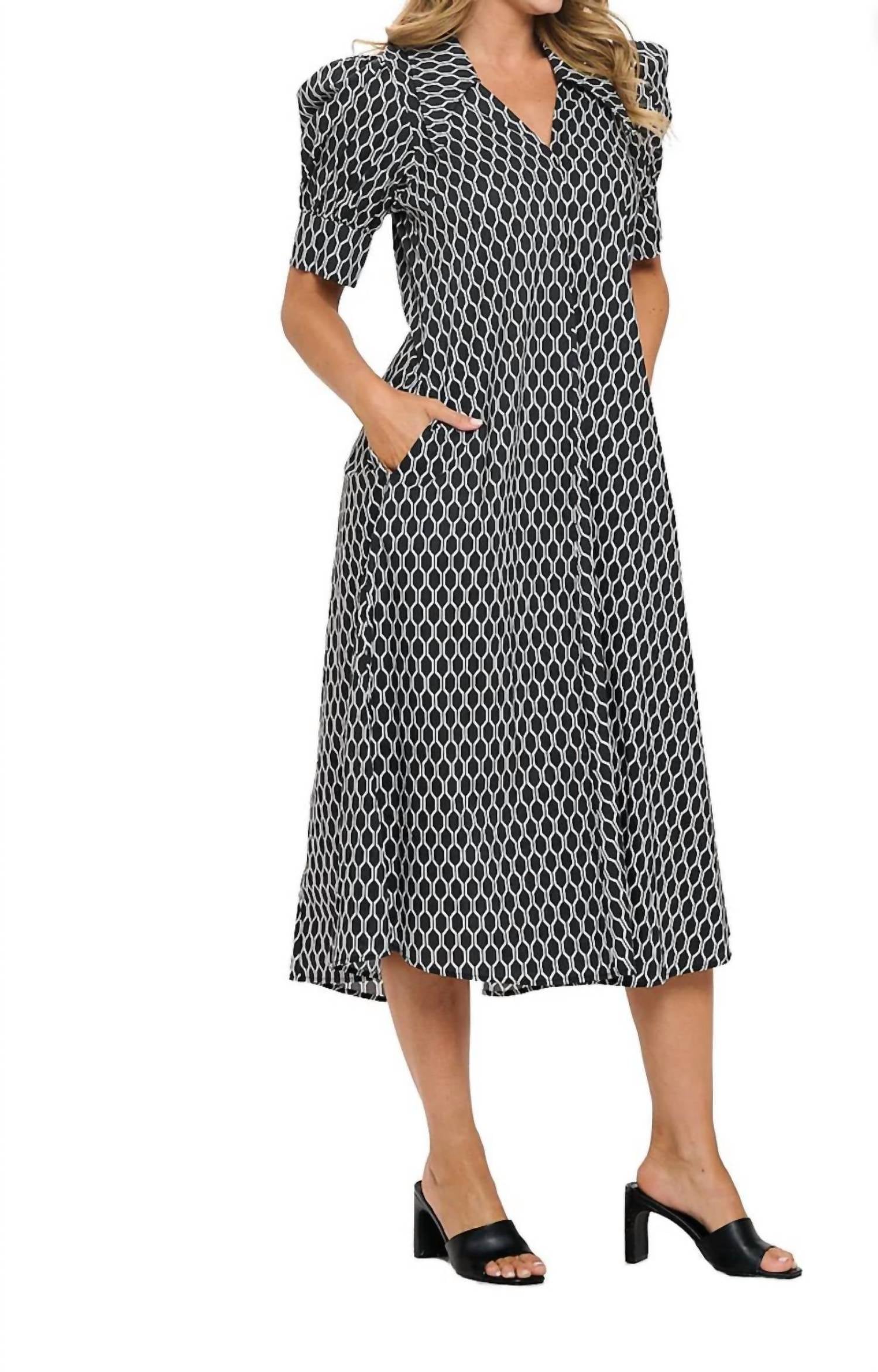 Bruan Midi Dress In Black