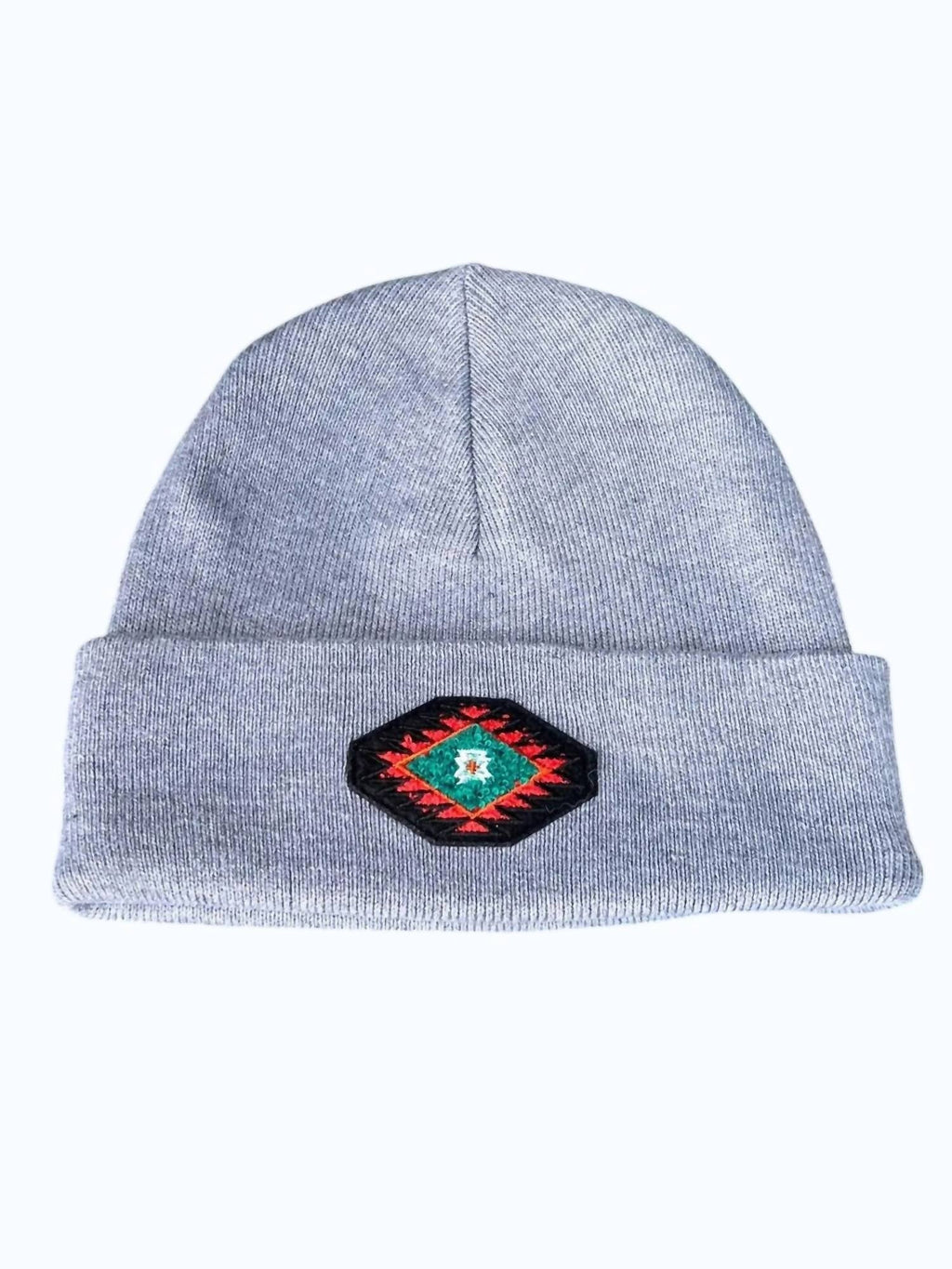 Women's Alvarado Aztec Embroidered Beanie Hat In Grey