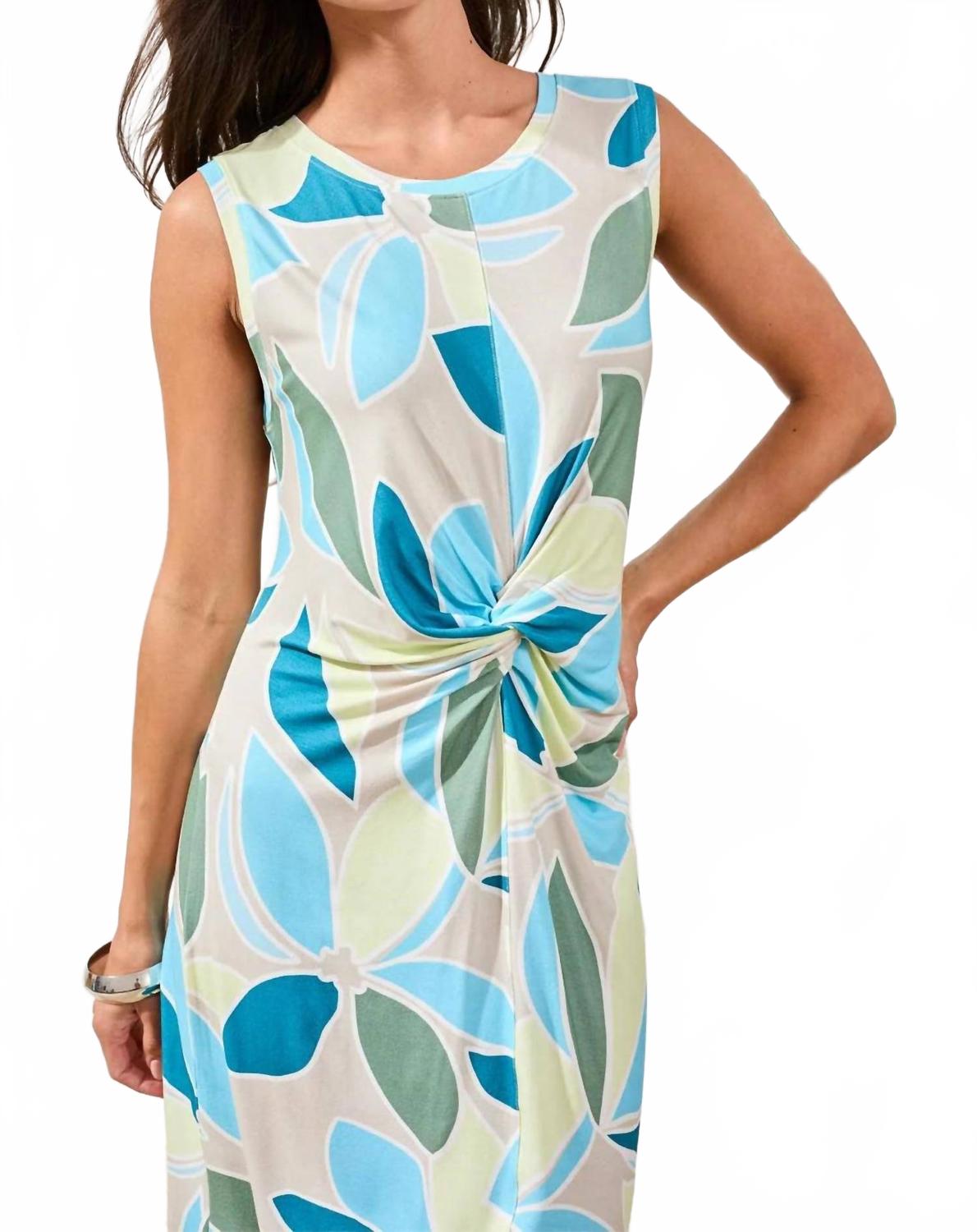 Printed Sleeveless Jersey Dress In Multicolor