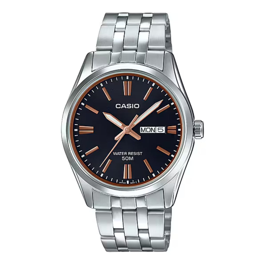 Casio Men’s Stainless Steel Analog Watch Black Dial - MTP-1335D-1A2V