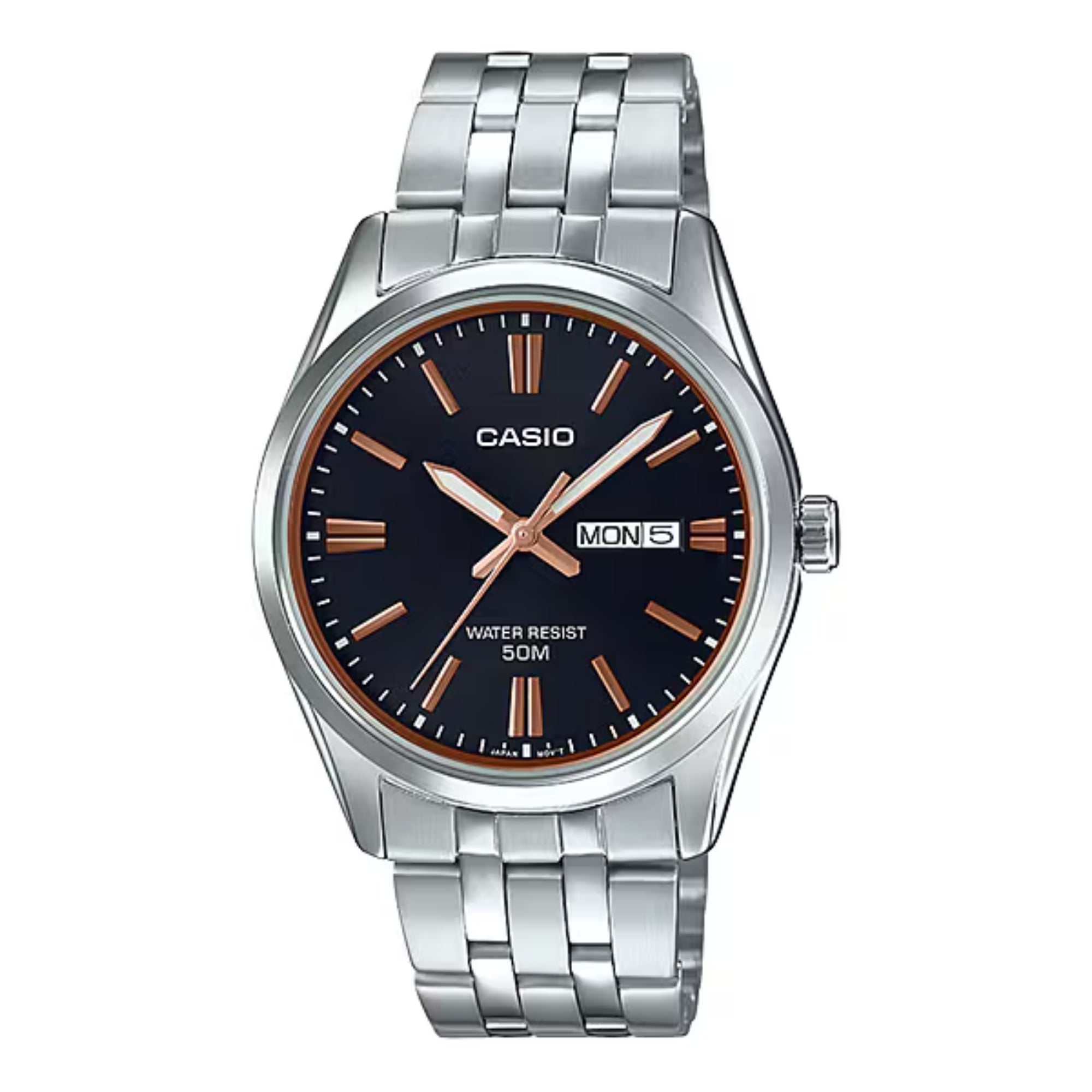 Casio Men’s Stainless Steel Analog Watch Black Dial - MTP-1335D-1A2V