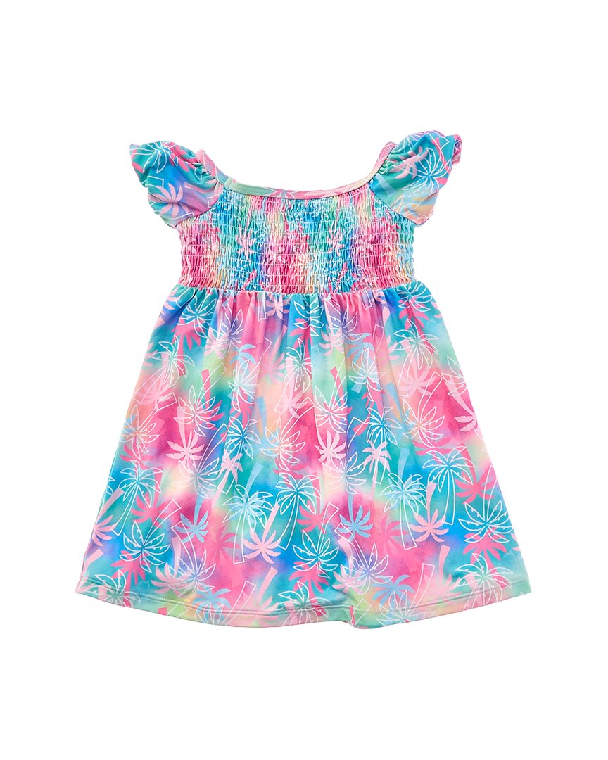 Flap Happy Pink Tropical Palms Dress