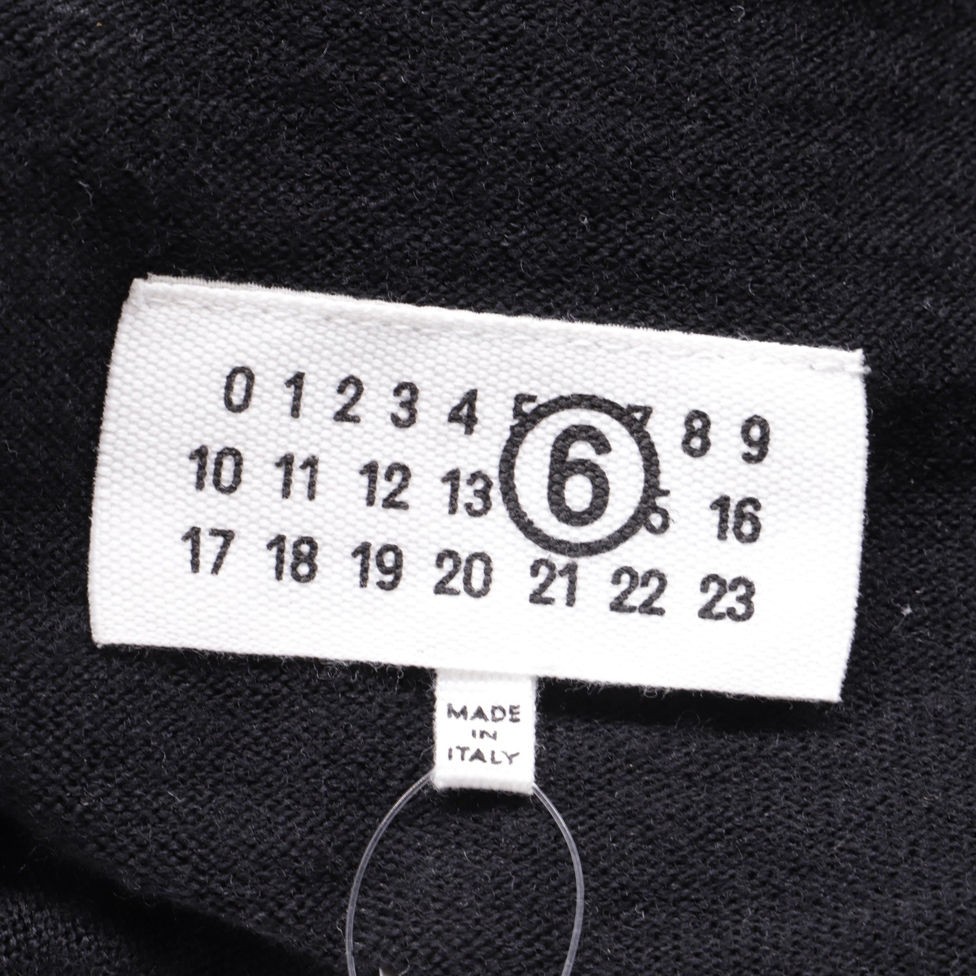 MM6 Maison Margiela Knit Contrast Stitch Cardigan in Black Wool