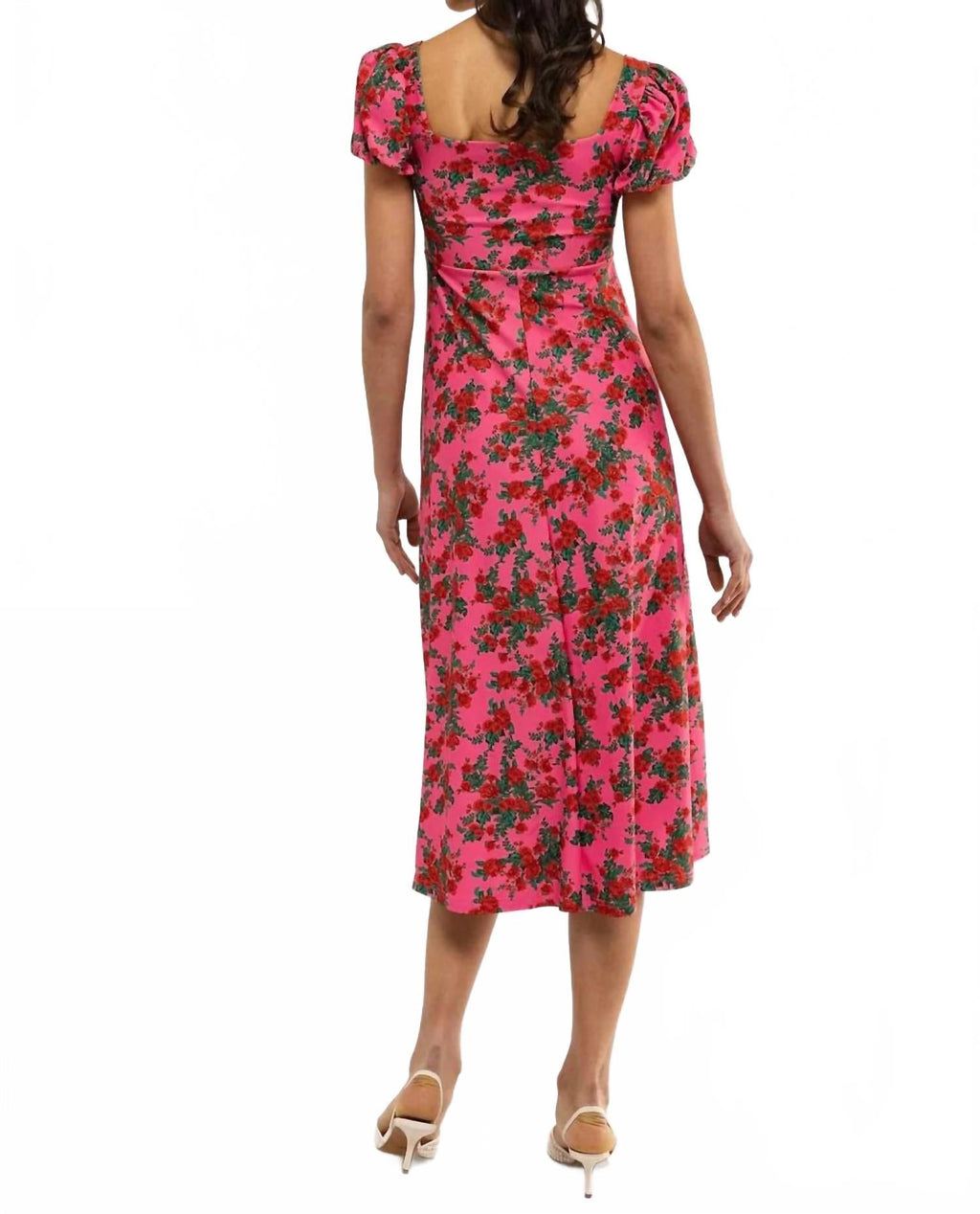 Rosalie Midi Dress In Shrub Rose