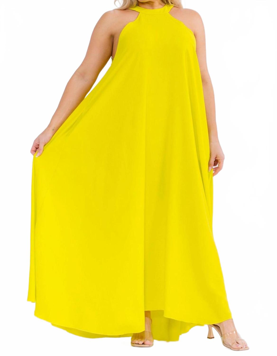 Flowy Maxi Dress In Yellow
